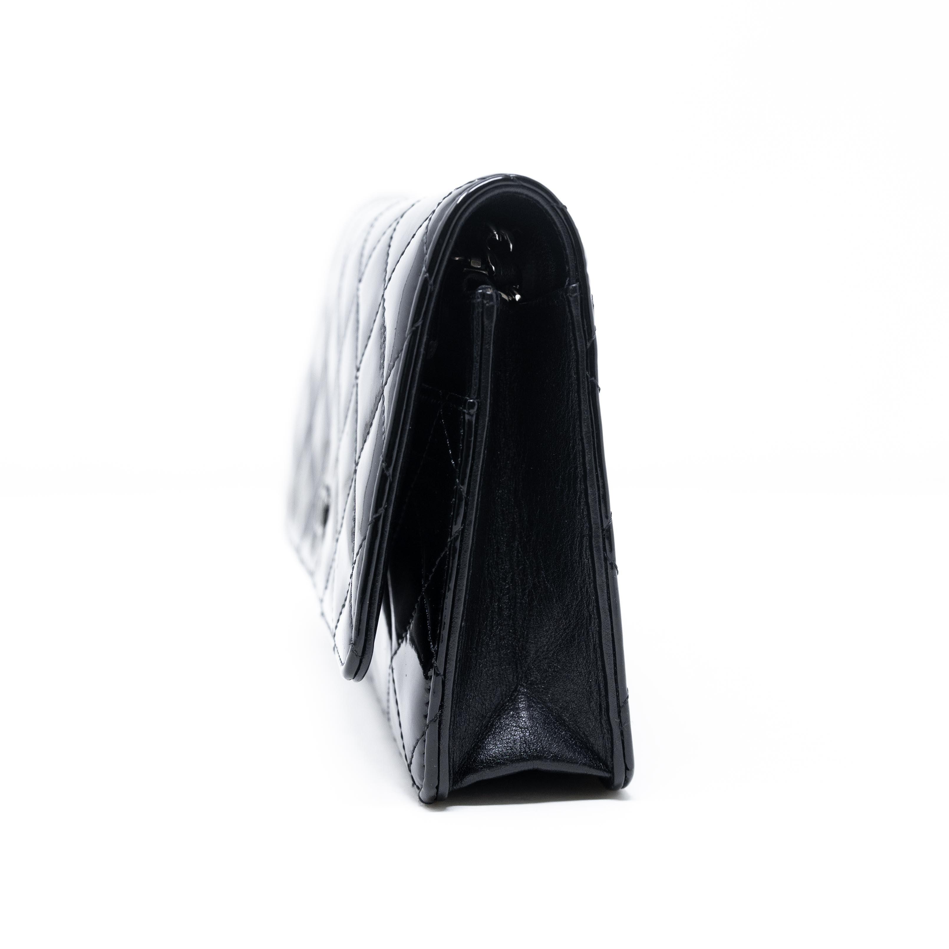 Chanel Black Patent Leather Wallet On Chain Crossbody Bag - Perfect for Evening Events & Daily Essentials