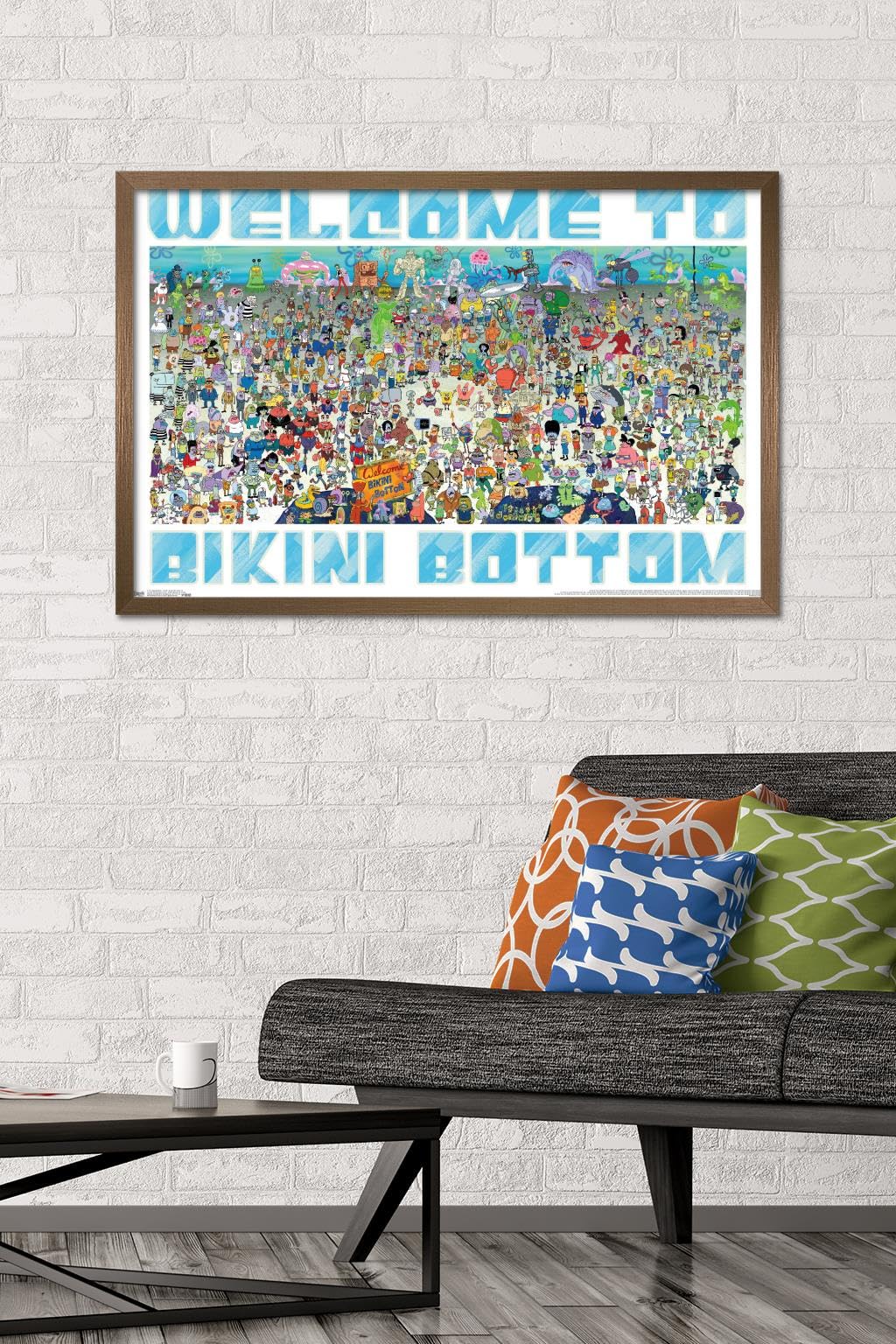 Trends International Nickelodeon SpongeBob SquarePants - Every Character Ever 19 Wall Poster, 22.375
