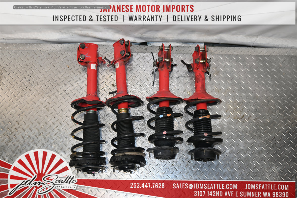 JDM 02-05 Subaru WRX STi OEM Performance Struts with Red & Black Springs - Perfect for Track Racing & Street Performance Upgrades