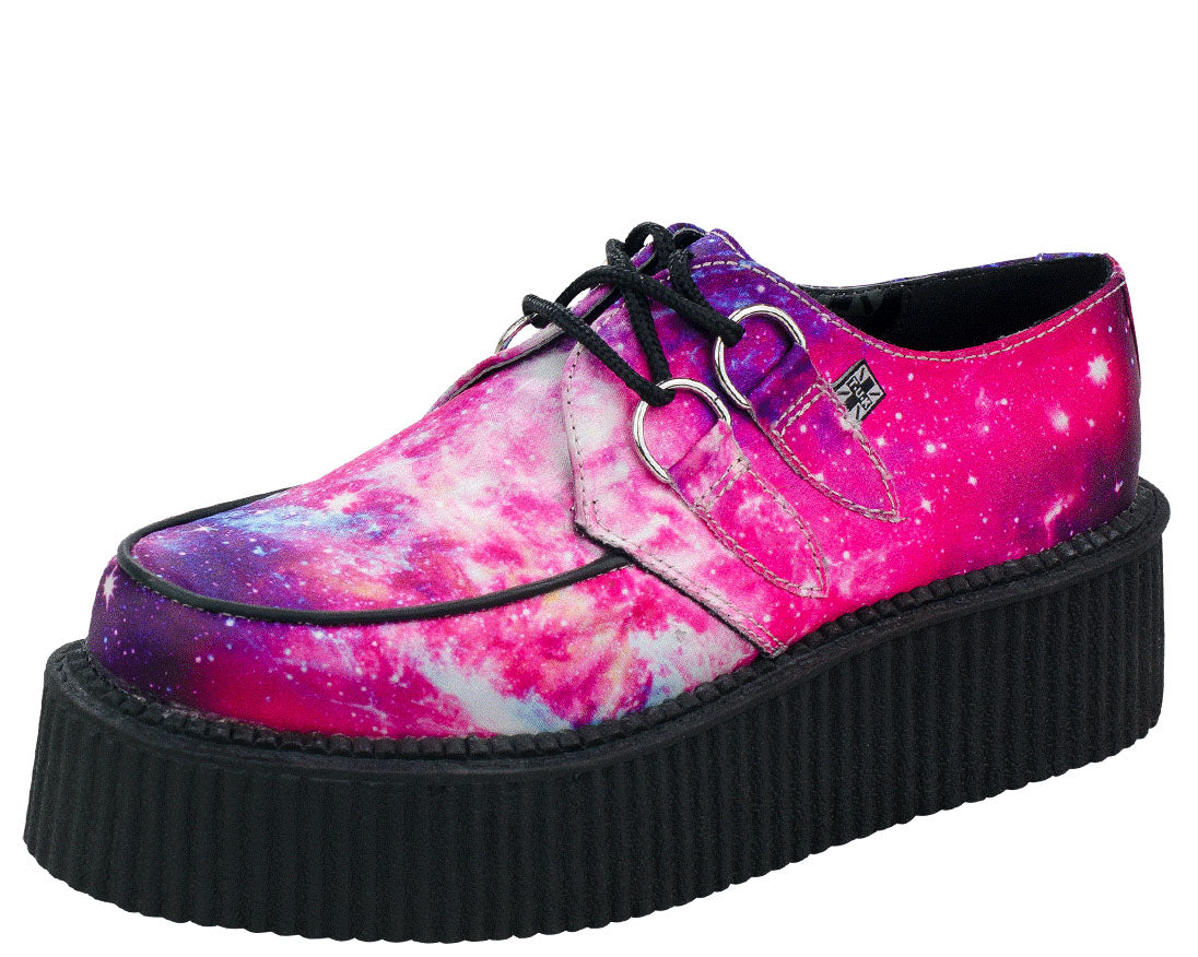 T.U.K GALAXY VIVA MONDO CRPR Platform Boots - Punk Rock Ankle Boots for Women - Vegan Leather Chunky Heel Shoes - Perfect for Concerts, Festivals & Alternative Fashion