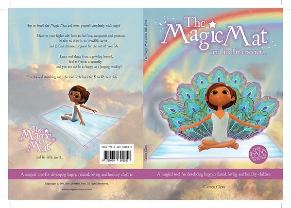 Kids Yoga Mat with DVD - The Magic Mat Children's Yoga Book Set for Fun Home Exercises & Classroom Activities