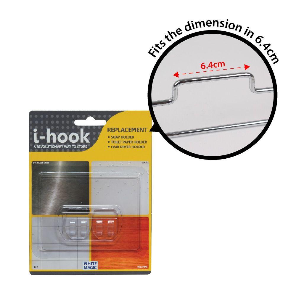 i Hook Nano Suction Size R2 Replacement Pads - Strong Adhesive Hooks for Bathroom, Kitchen, Office - Durable Wall Hooks for Hanging Towels, Keys, Decor & More