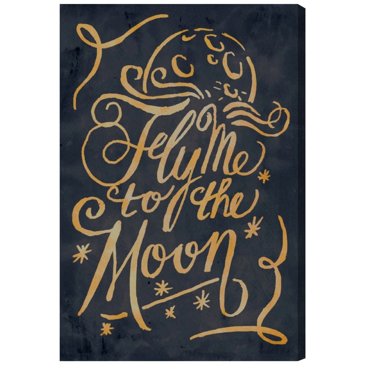 To The Moon - Inspirational Typography and Quotes Wall Art Canvas Prints for Home, Office & Bedroom Decor
