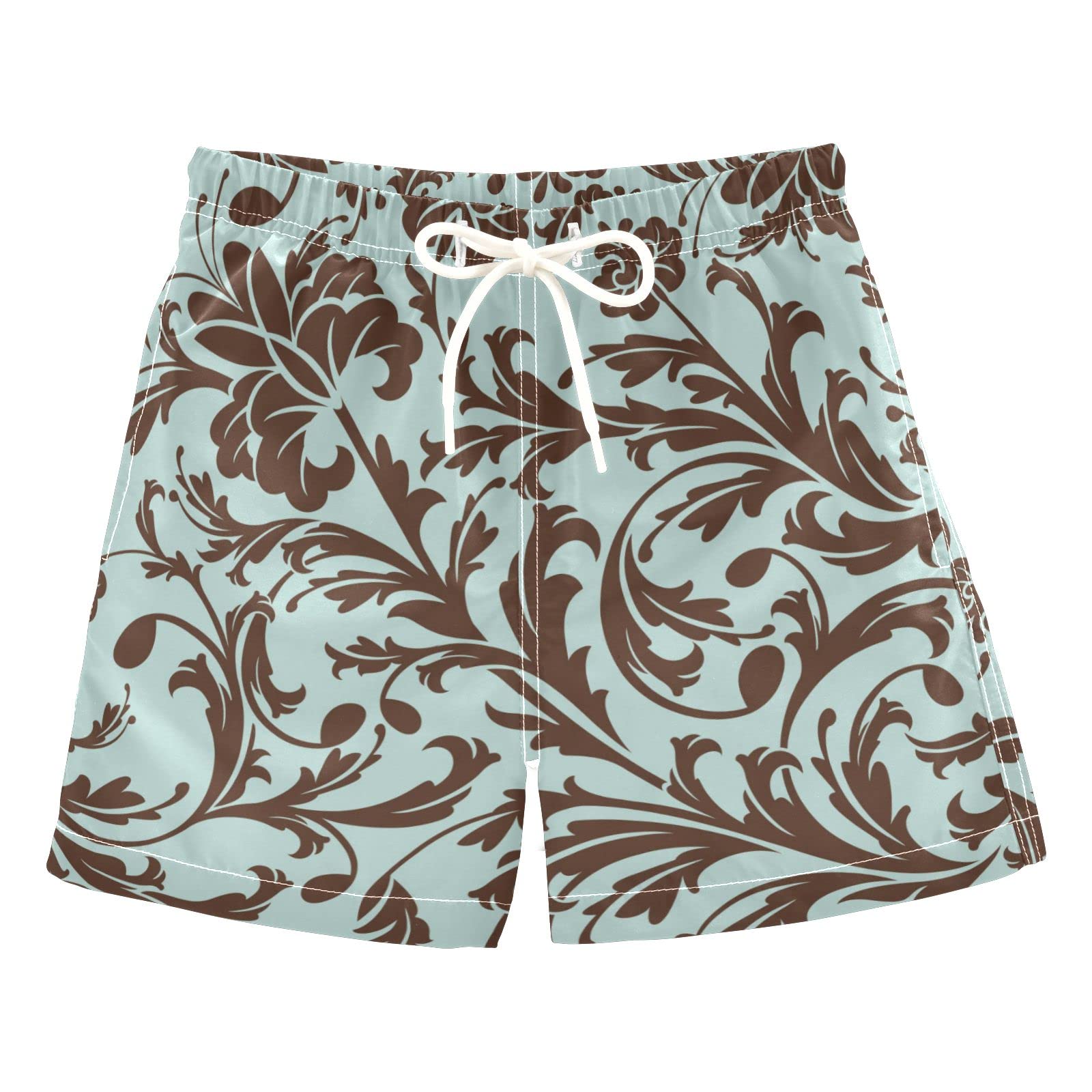AMICHIC Boys Floral Swim Trunks for Toddlers 2-8 Years - Quick Dry Bathing Suits with UPF Protection | Perfect for Beach, Pool & Summer Water Play