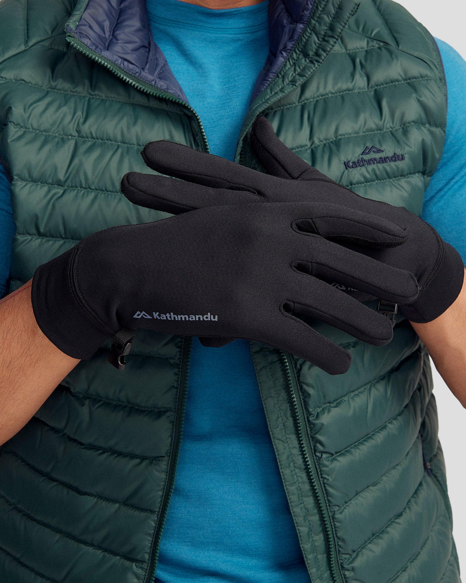 Vectron Fleece Gloves v4 - Winter Thermal Gloves for Men & Women, Touchscreen Compatible, Black Stingray Color - Perfect for Skiing, Hiking & Outdoor Activities