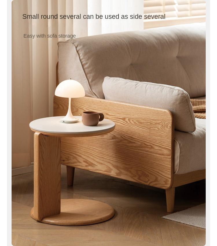 Solid Wood Coffee Table - Oak, Ash, Poplar with Slate Top | Rustic Modern Living Room Furniture for Home Decor & Entertainment Areas