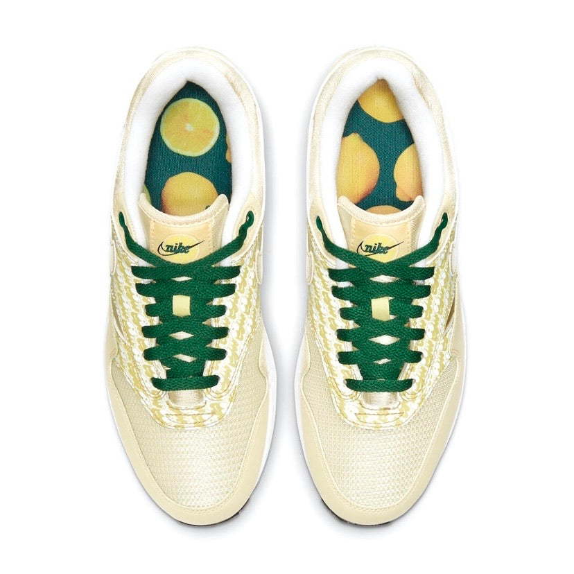 Nike Air Max 1 Premium Sneakers - Lemonade & Lime Green Colorway | Comfortable Running Shoes for Men & Women | Perfect for Gym, Jogging and Streetwear Fashion