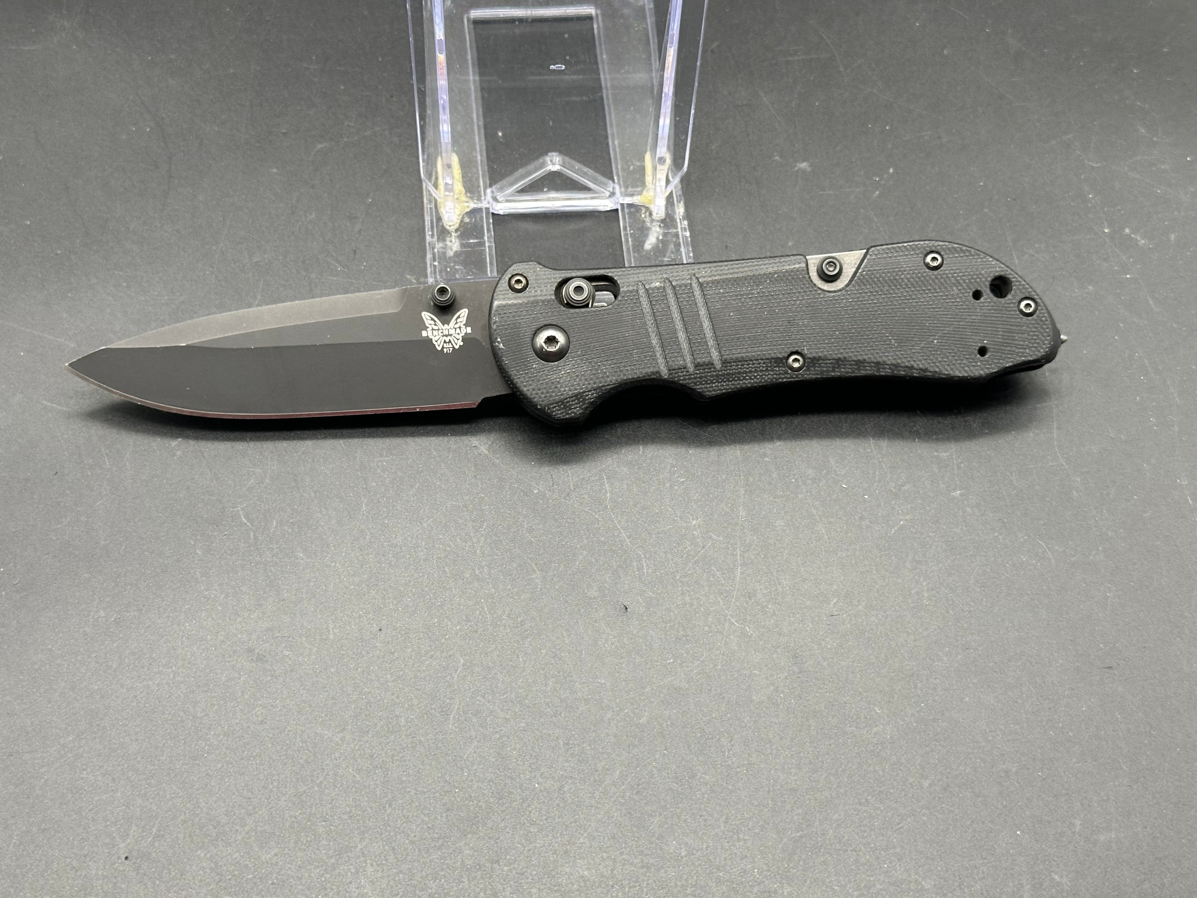 Benchmade Triage Folding Knife - Black G10 Handle, S30V Steel Blade - EDC, Outdoor, Survival & Tactical Use