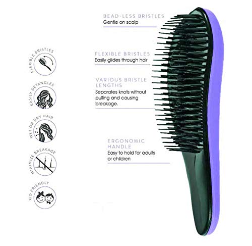 Alexvyan Professional Hair Straightening Brush for Women & Men - Ionic Blow Dry Styling Brush with Pins for Detangling & Smoothing - Perfect for Home & Salon Use