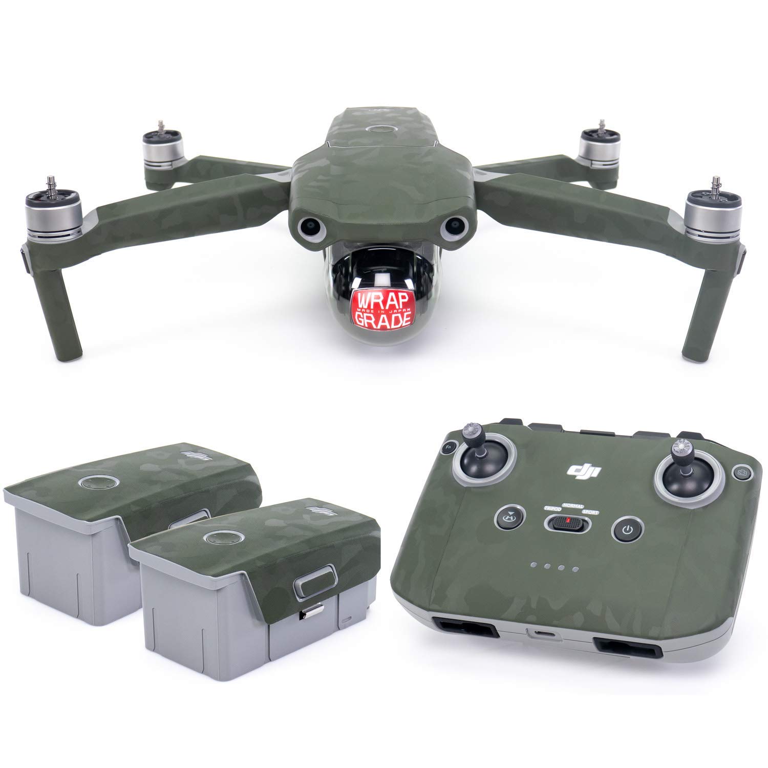 DJI Mavic Air 2 Skin Set - Full Body Wrap (Army Camo) with Remote Controller & 2 Battery Covers | Protective Vinyl Decal for Drone Accessories | Perfect for Outdoor Adventures, Aerial Photography & Travel