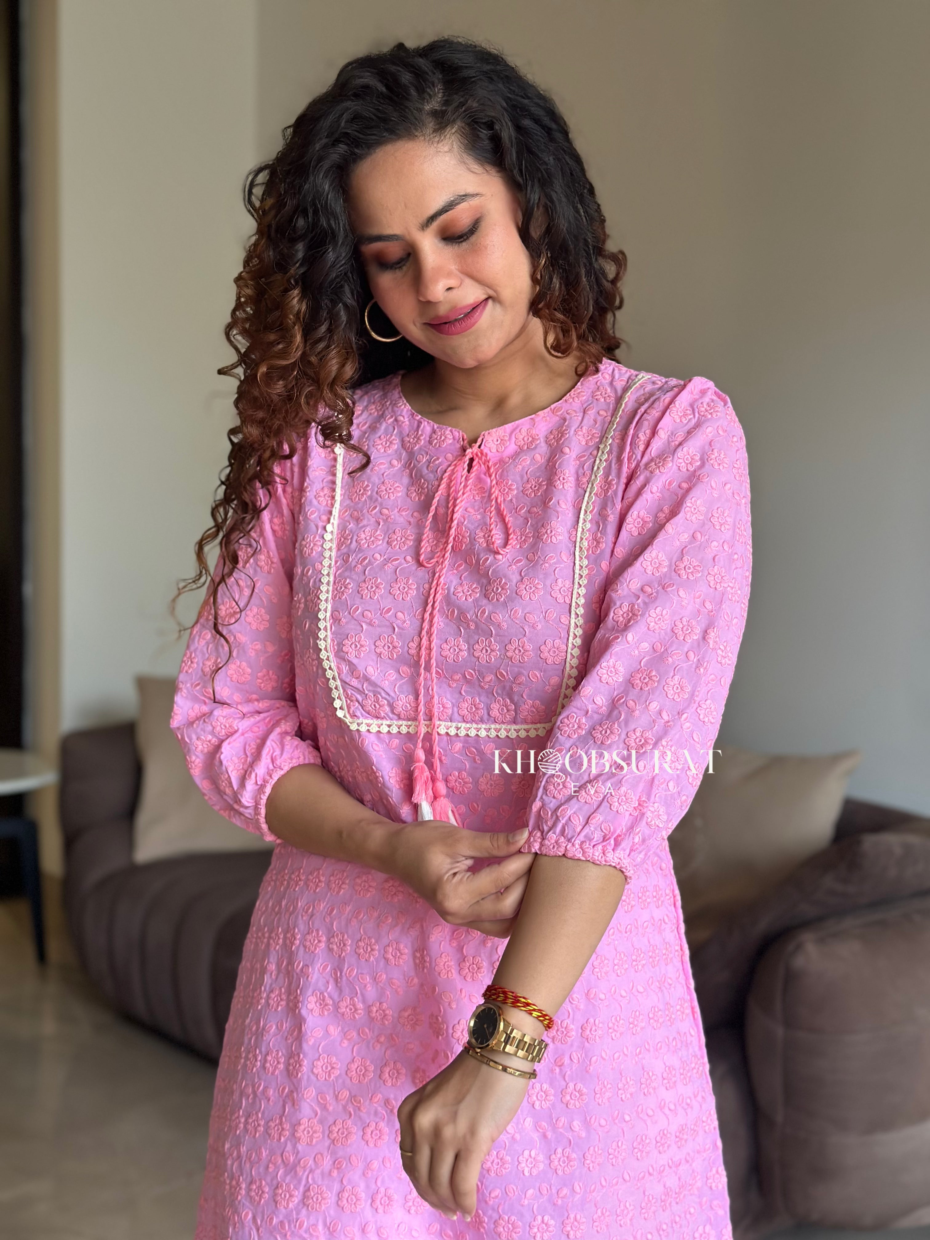 Valentino Pink Kurta Set for Women | Elegant Ethnic Wear | Perfect for Festivals, Weddings & Parties