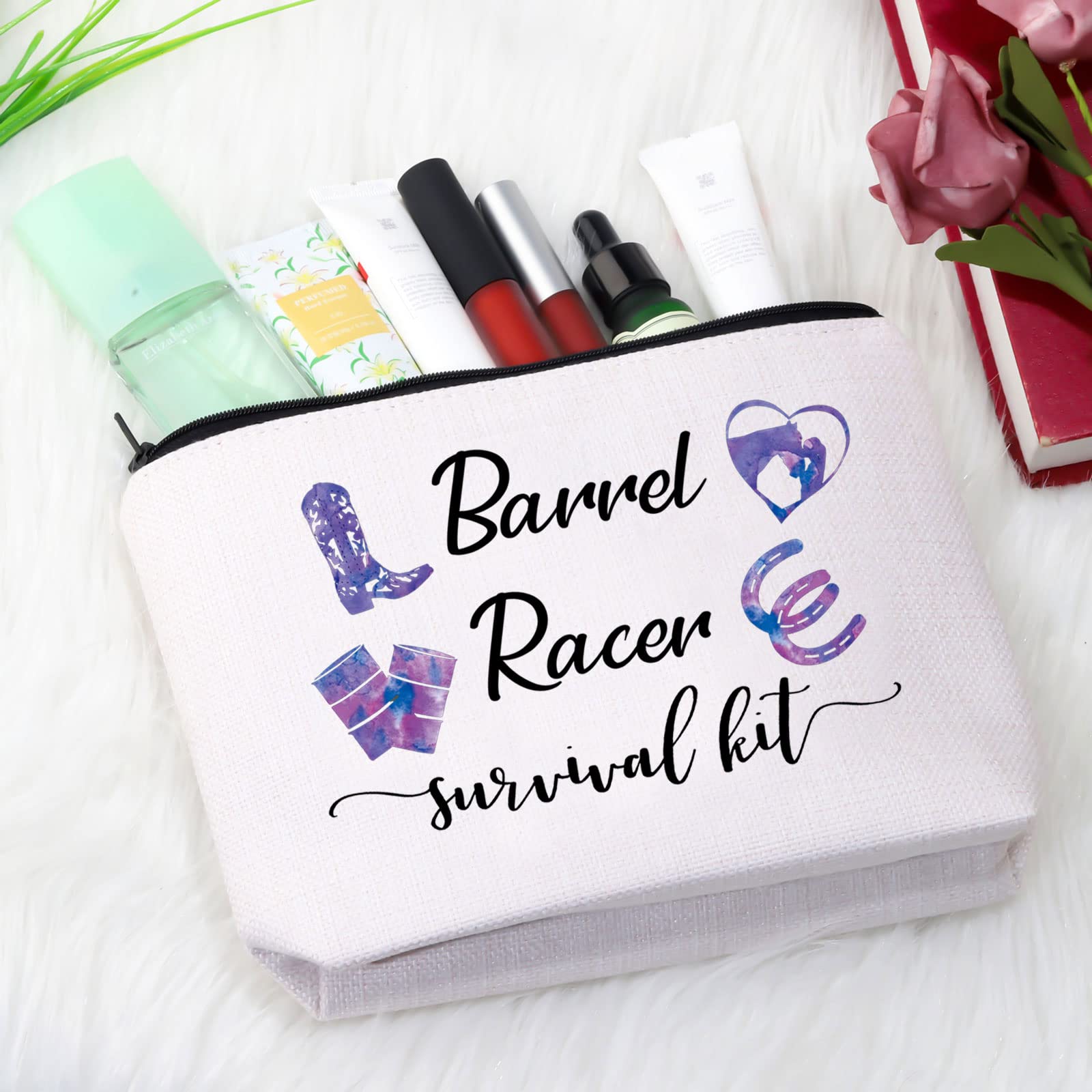 Barrel Racing Survival Kit - Equestrian Toiletry & Makeup Pouch for Horseback Riding
