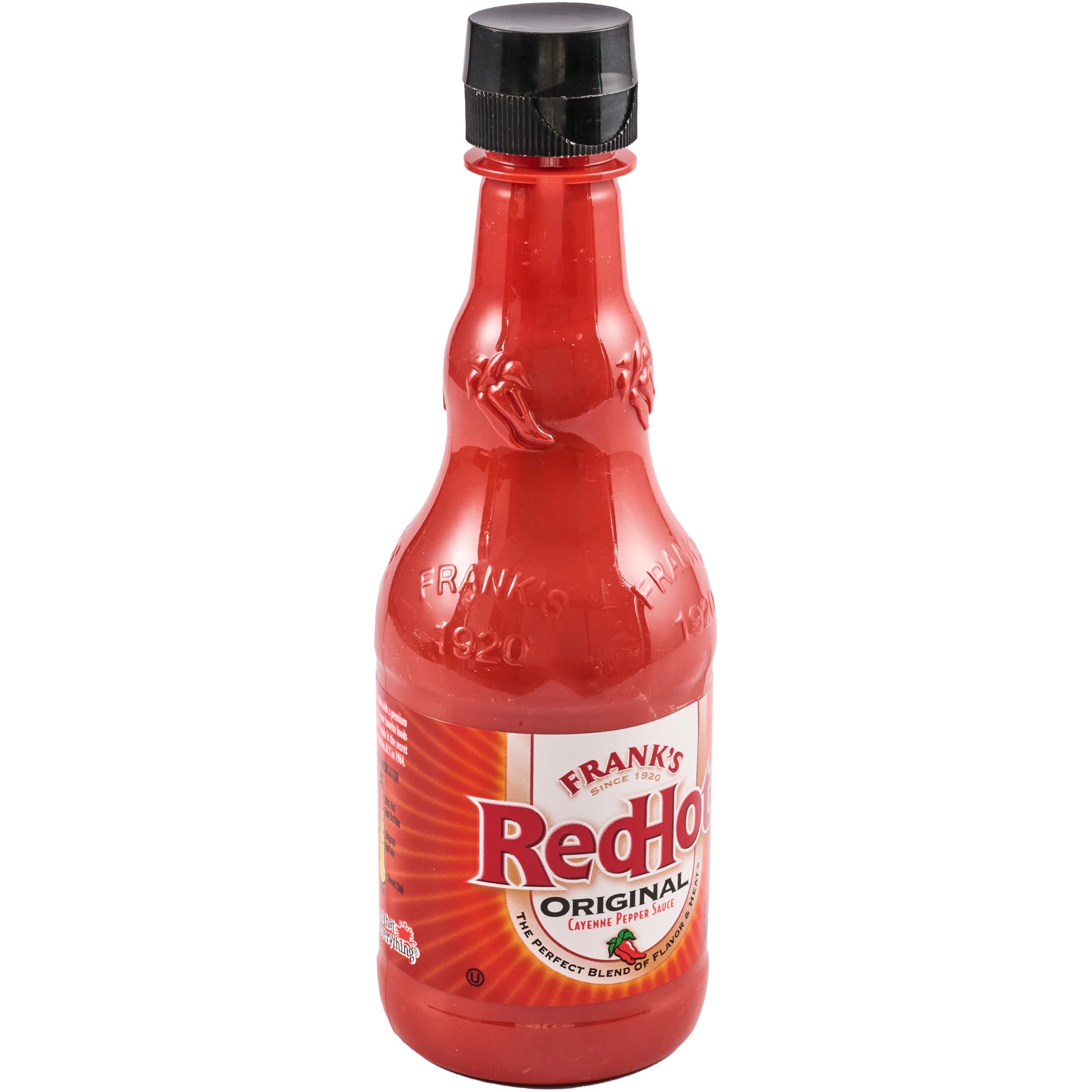 Frank's RedHot Original Cayenne Pepper Hot Sauce - 12 fl oz Plastic Bottle - Perfect for Wings, Burgers, Pizza & More - Spicy & Flavorful Condiment