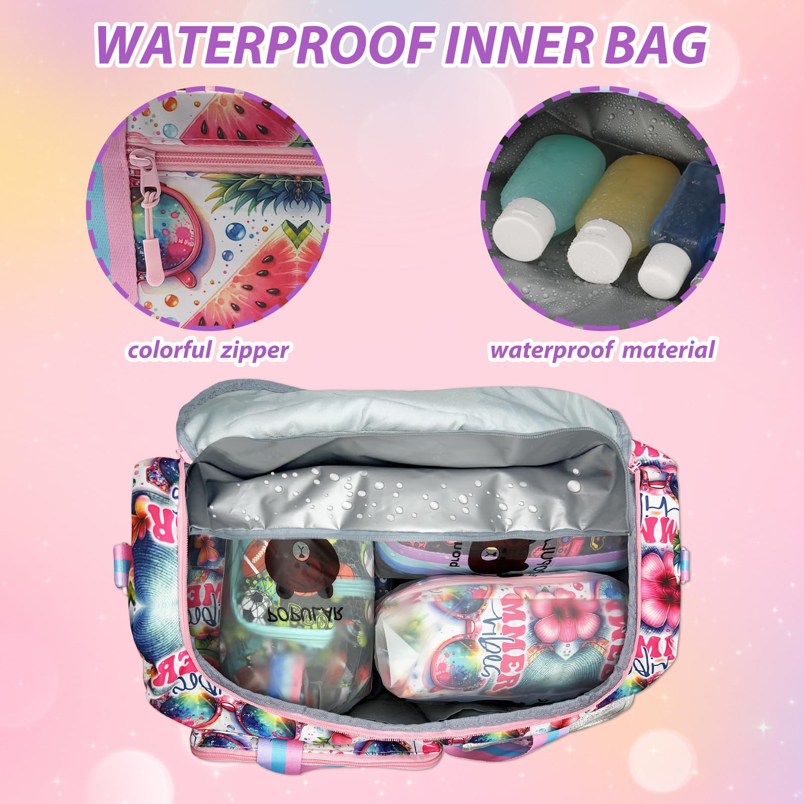 **Kids Duffle Bag for Travel & Sleepovers - Lightweight Gym & Dance Bag with Shoe Compartment - Perfect for Girls, Boys & Women (School, Sports, Weekend Trips)**