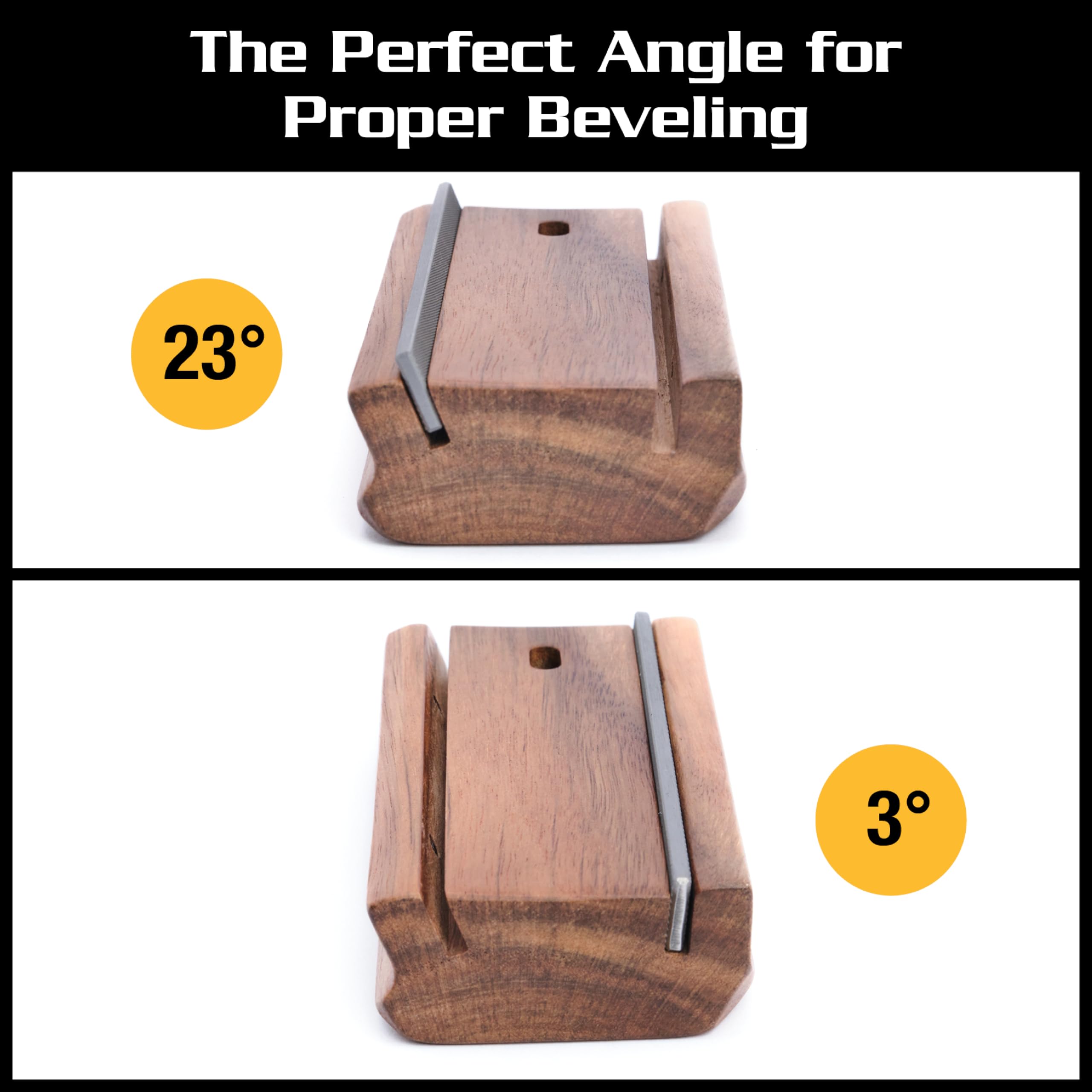MusicNomad MN831 Precision Fret Beveling File - Professional Guitar Fret Leveling Tool for Smooth Edges - Perfect for Luthiers & DIY Guitar Maintenance