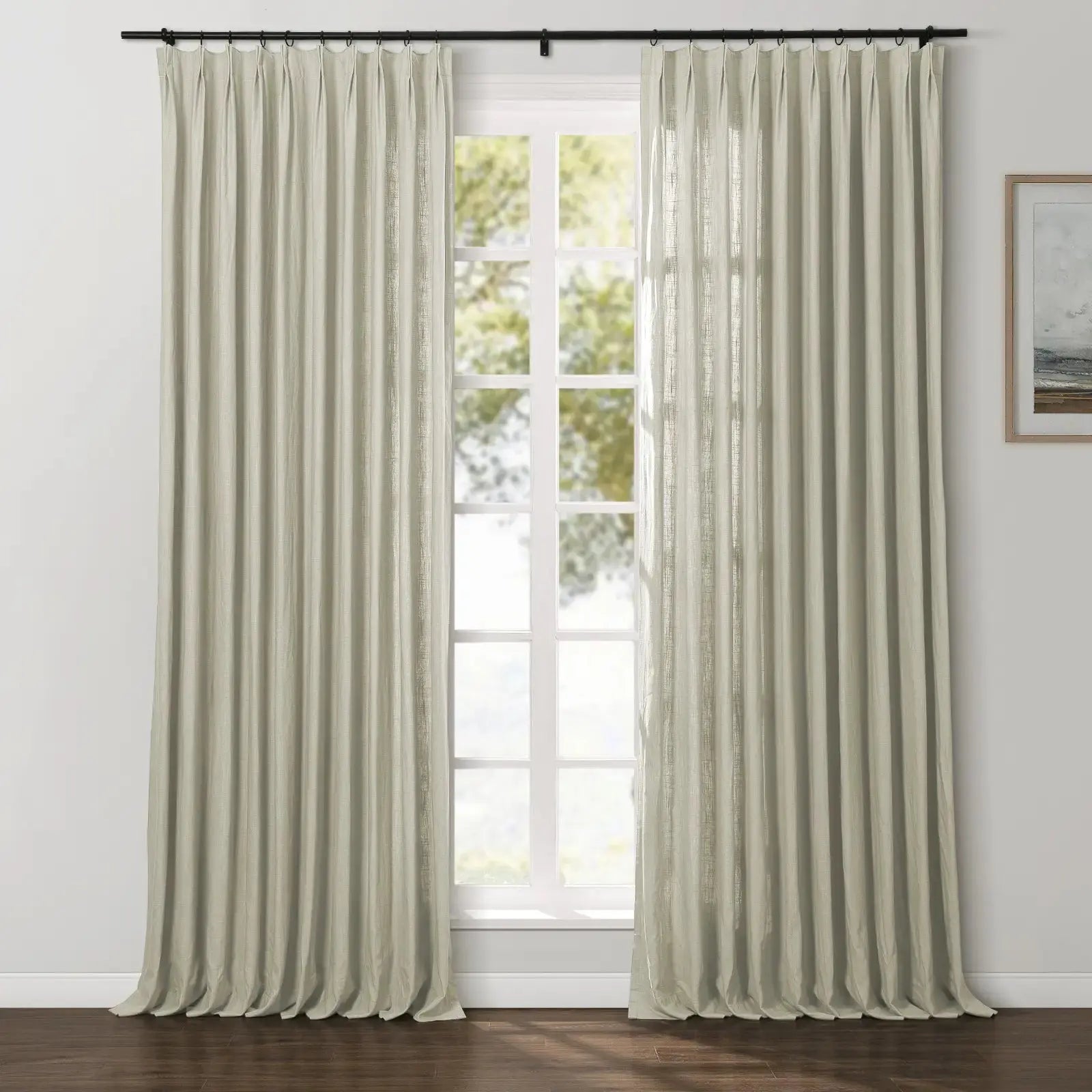 Premium Ian Linen Drapery Soft Top - Breathable & Lightweight Window Curtains for Living Room & Bedroom - Elegant Home Decor for Modern Interiors