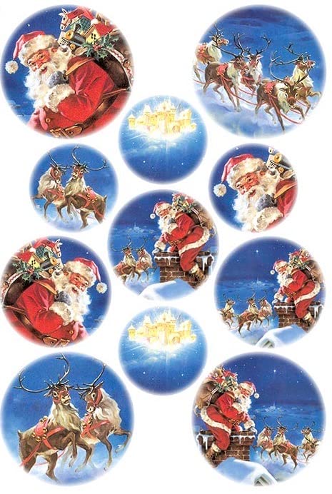 Santa Reindeer Ornaments - 2 Sheets