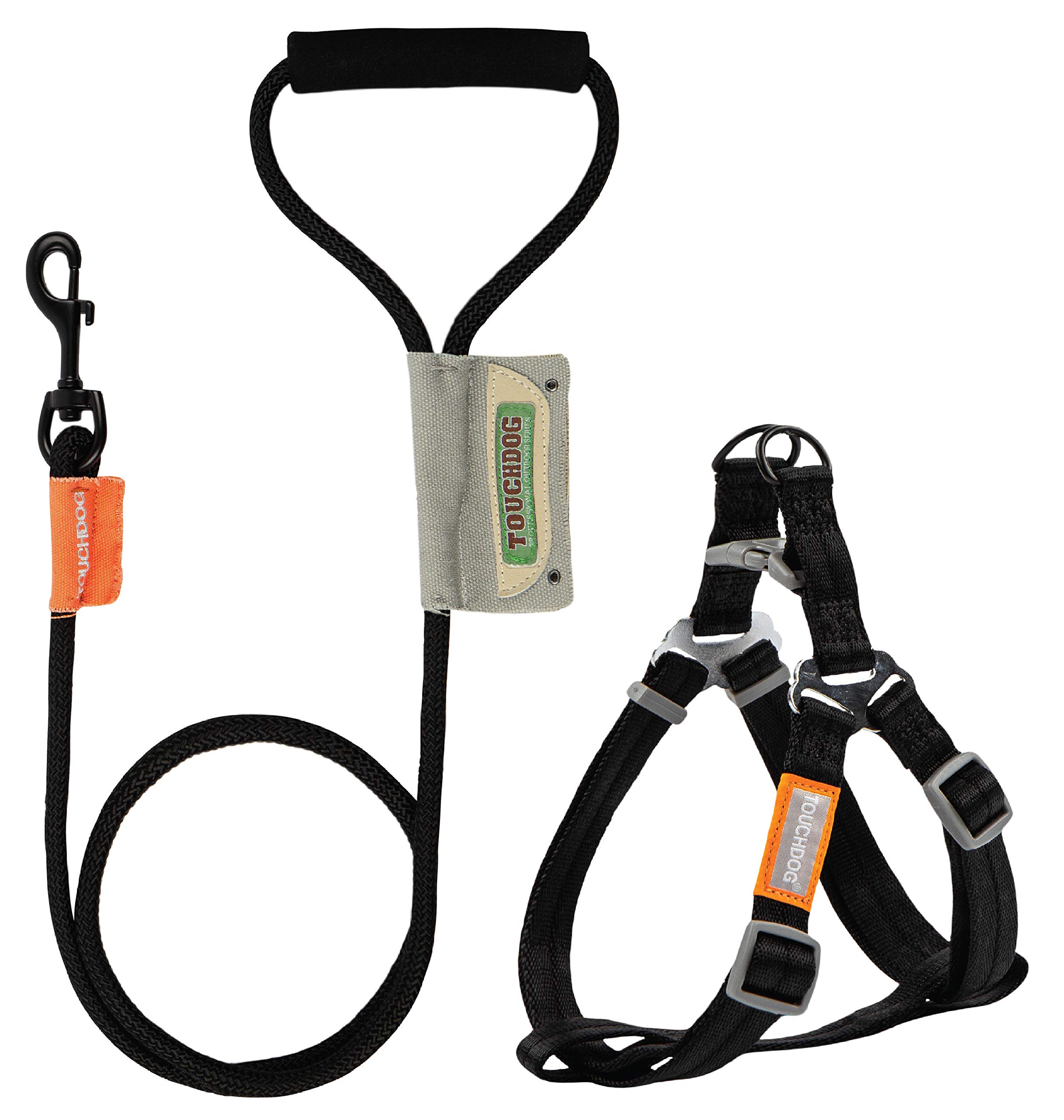 Touchdog® Macaron 2-in-1 Nylon Dog Harness and Leash Set - Adjustable Pet Vest with Reflective Strips for Small Medium Large Dogs - Perfect for Walking, Running, Hiking & Outdoor Adventures