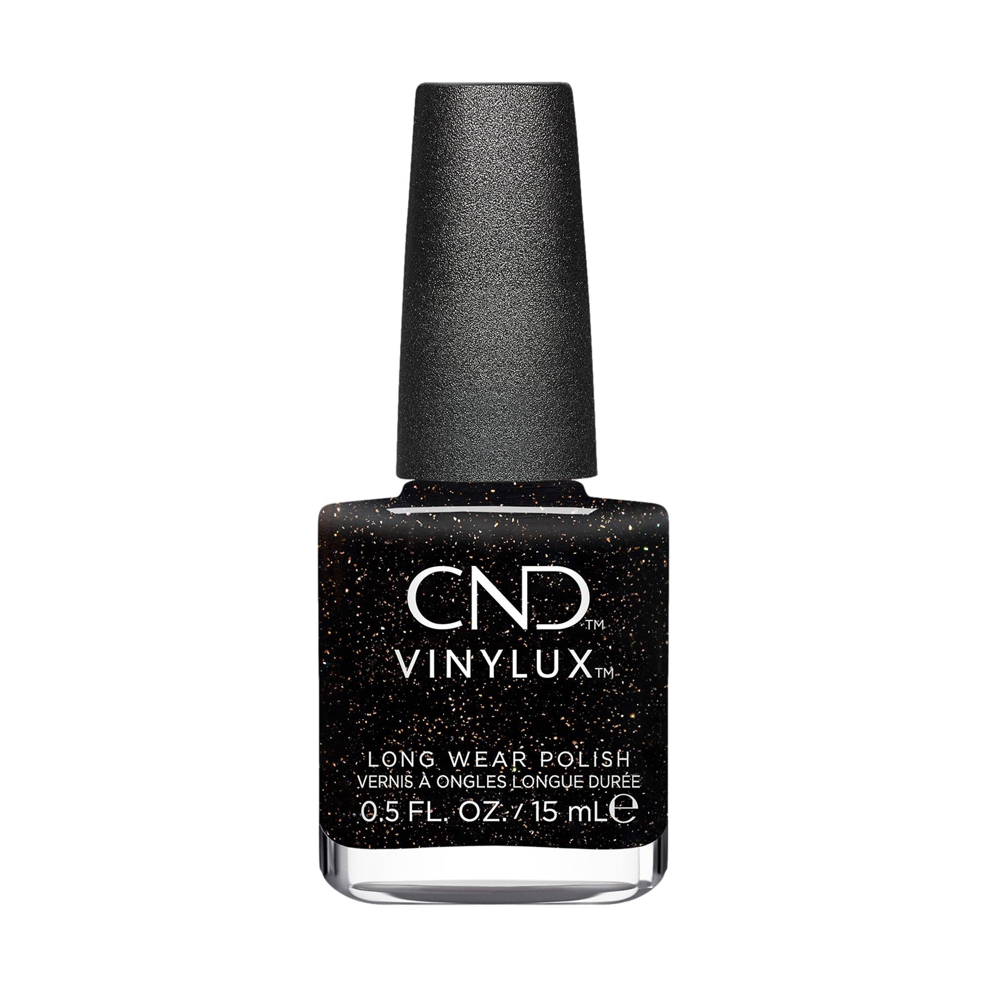 CND Vinylux Long Wear Nail Polish - Opulent Onyx Black (0.5 fl oz) - Professional Salon Quality, Chip-Resistant, Weekly Polish for Manicures & Pedicures