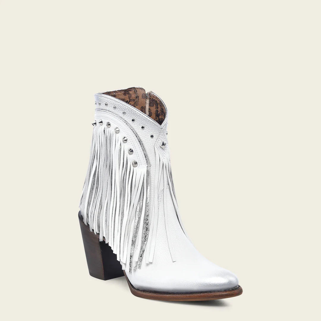 **Women's Cuadra White Western Cowgirl Leather Boots – Stylish & Comfortable for Rodeo, Country Dance & Casual Wear**