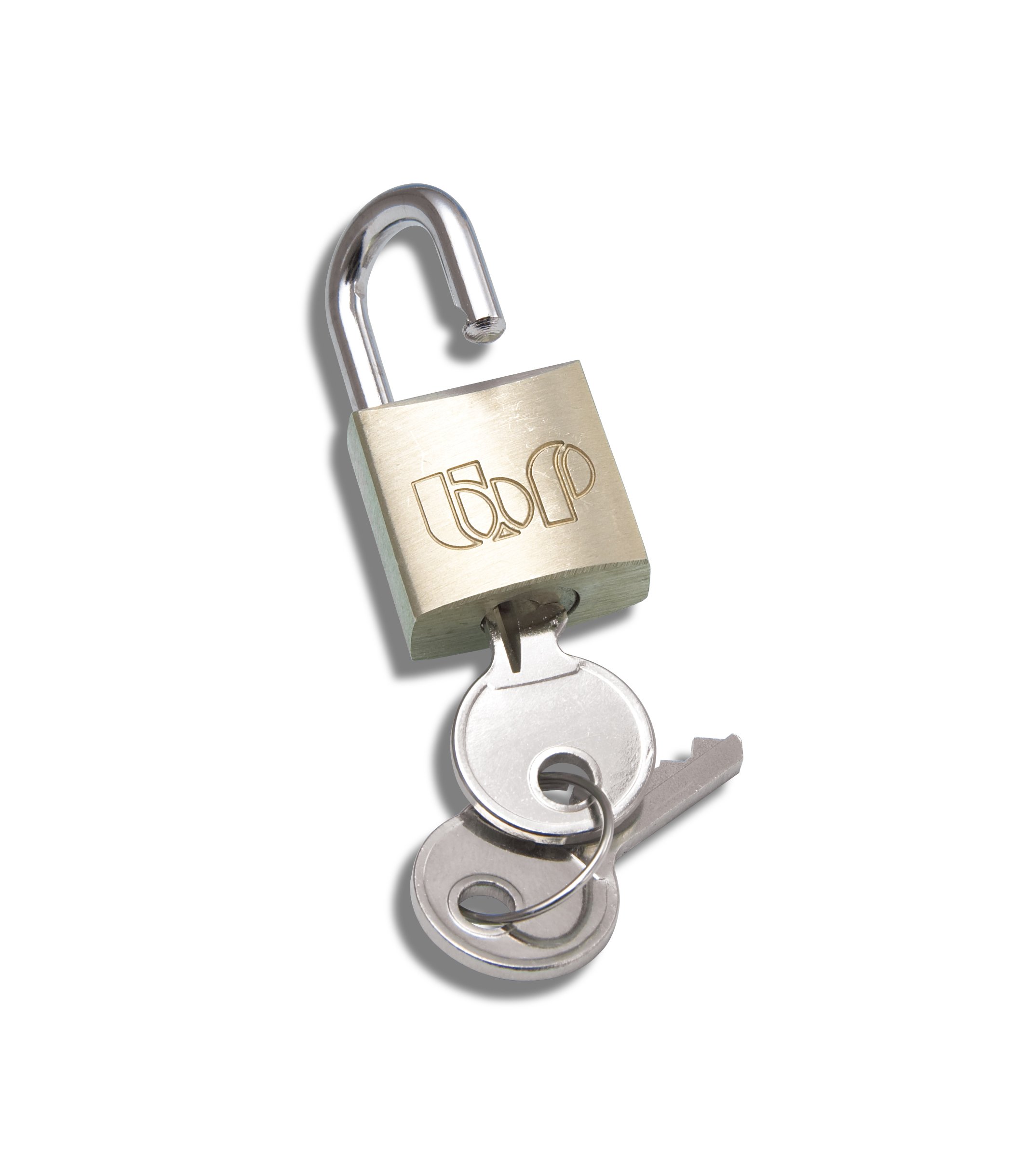 Mini Brass Padlock 4-236 by Show Chrome Accessories - Secure Lock for Luggage, Lockers, Toolboxes & More