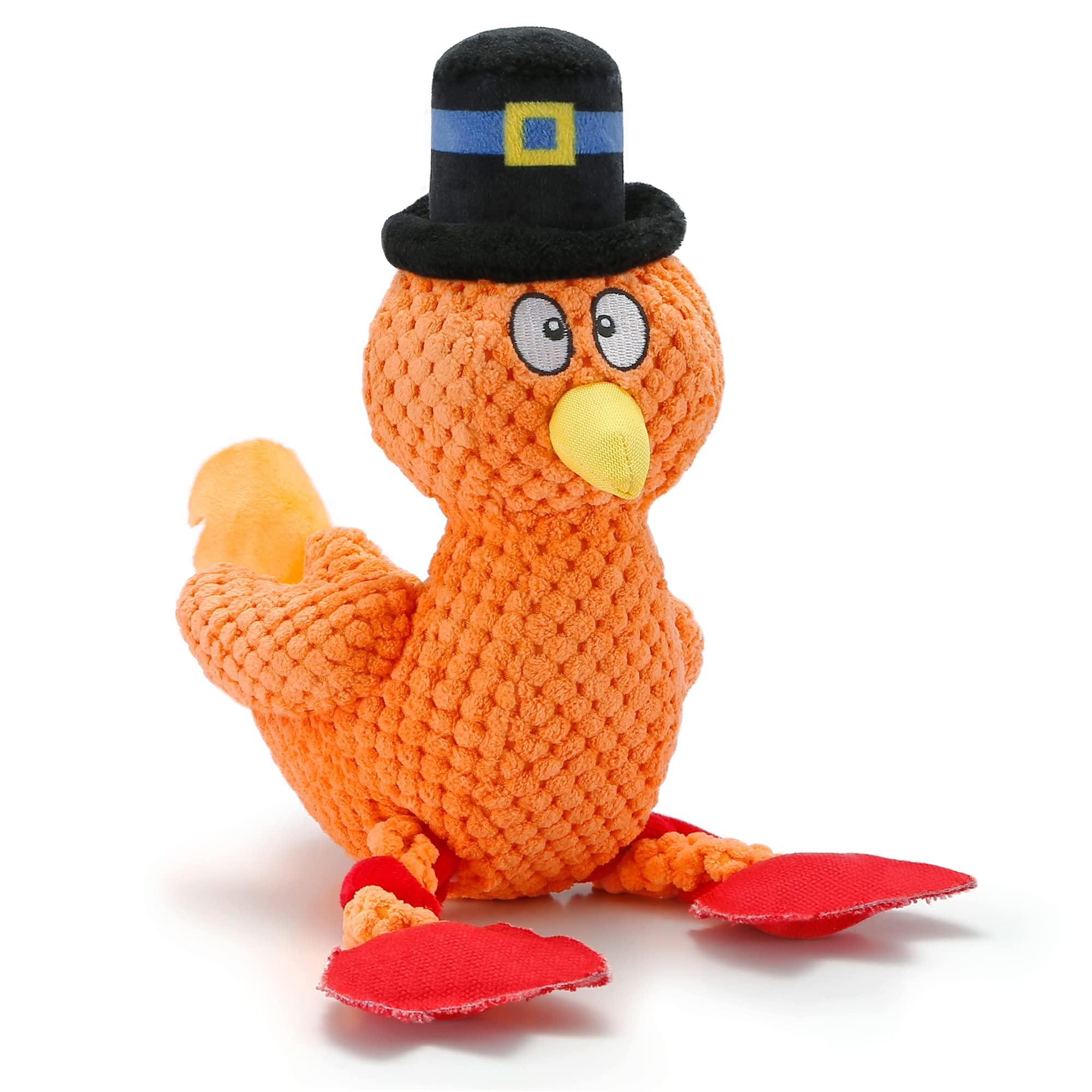 Senneny Thanksgiving Turkey Squeaky Dog Toy with Chew-Resistant Plush - Interactive Puppy Chew Toy for Small, Medium & Large Dogs - Perfect for Holiday Playtime & Training Rewards