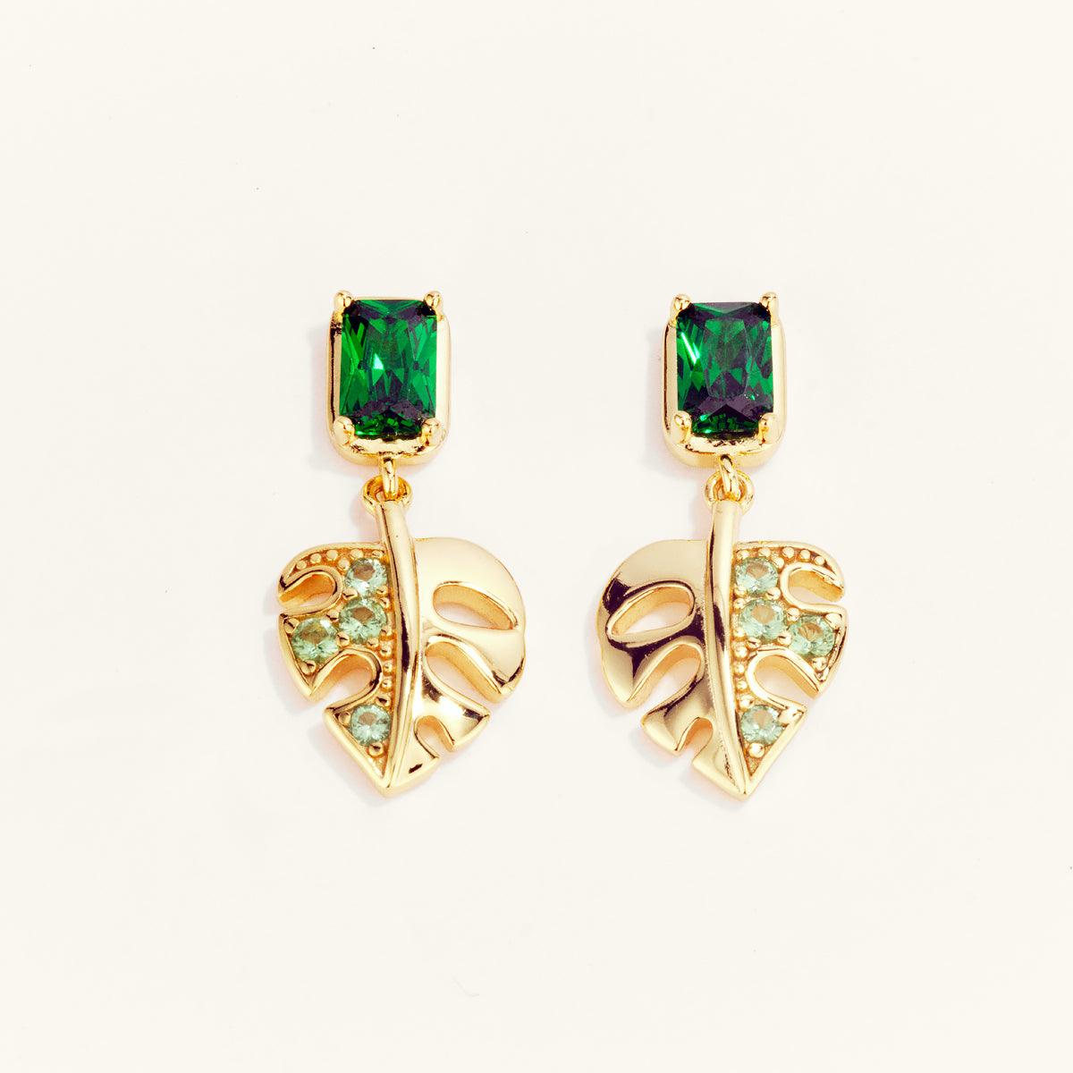 Trendy Leaf Drop Earrings for Women - Dainty Gold Plated Bohemian Jewelry - Perfect for Parties, Weddings & Everyday Wear