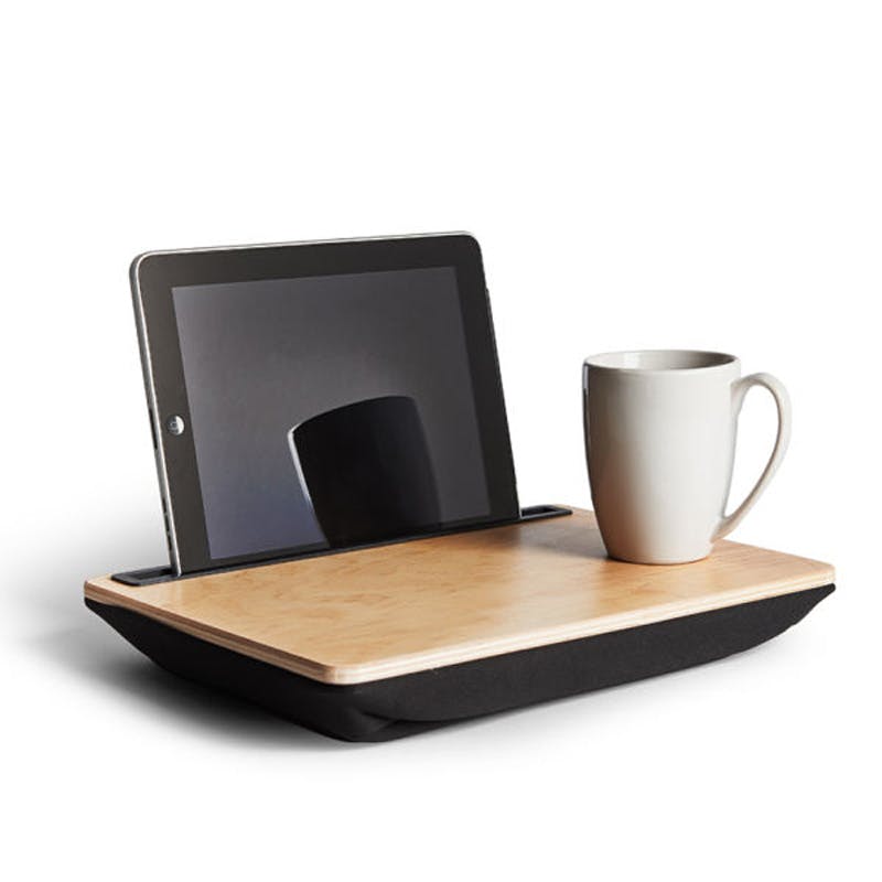 Kikkerland Wooden Lap Desk for Laptop - Portable Bed Tray Table for Working, Eating, or Reading in Bed, Sofa, or Couch - Lightweight & Sturdy Home Office & Study Essential