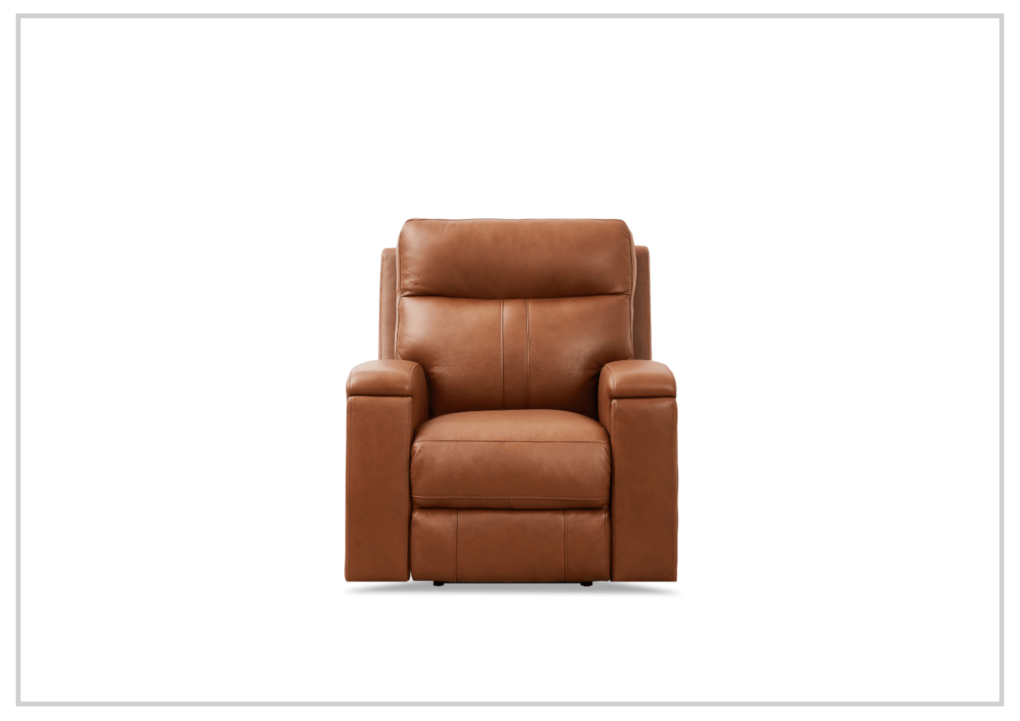 Hydeline Venice Power Headrest Brown Leather Reclining Chair - Ergonomic Office Chair with Adjustable Lumbar Support for Home & Workspace Comfort