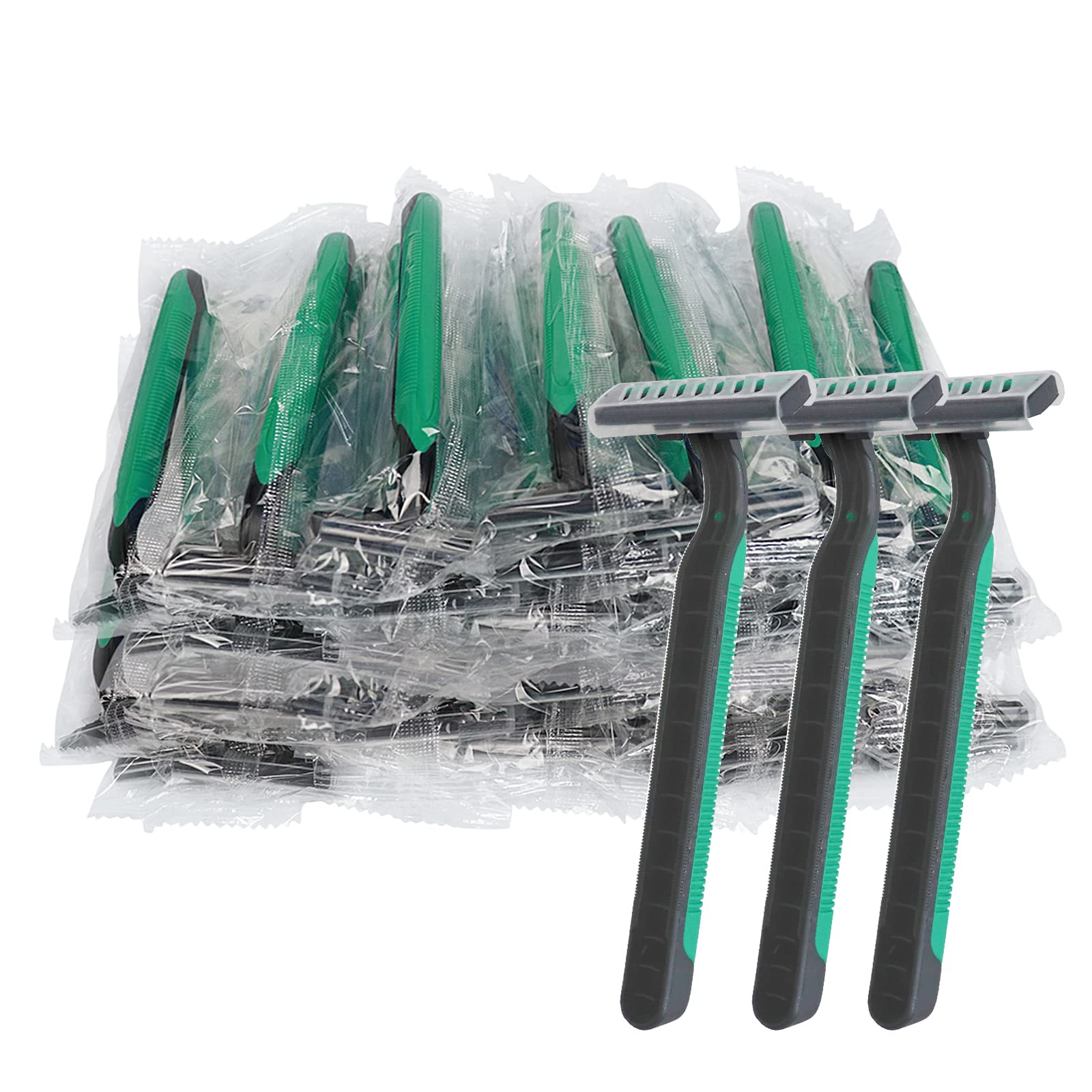 Bulk Disposable Razors - 50 Pack Individually Wrapped Travel Razors for Men & Women | Perfect for Hotels, Airbnbs, Gyms, Travel Kits & Emergency Shelters | Smooth Shaving On-The-Go