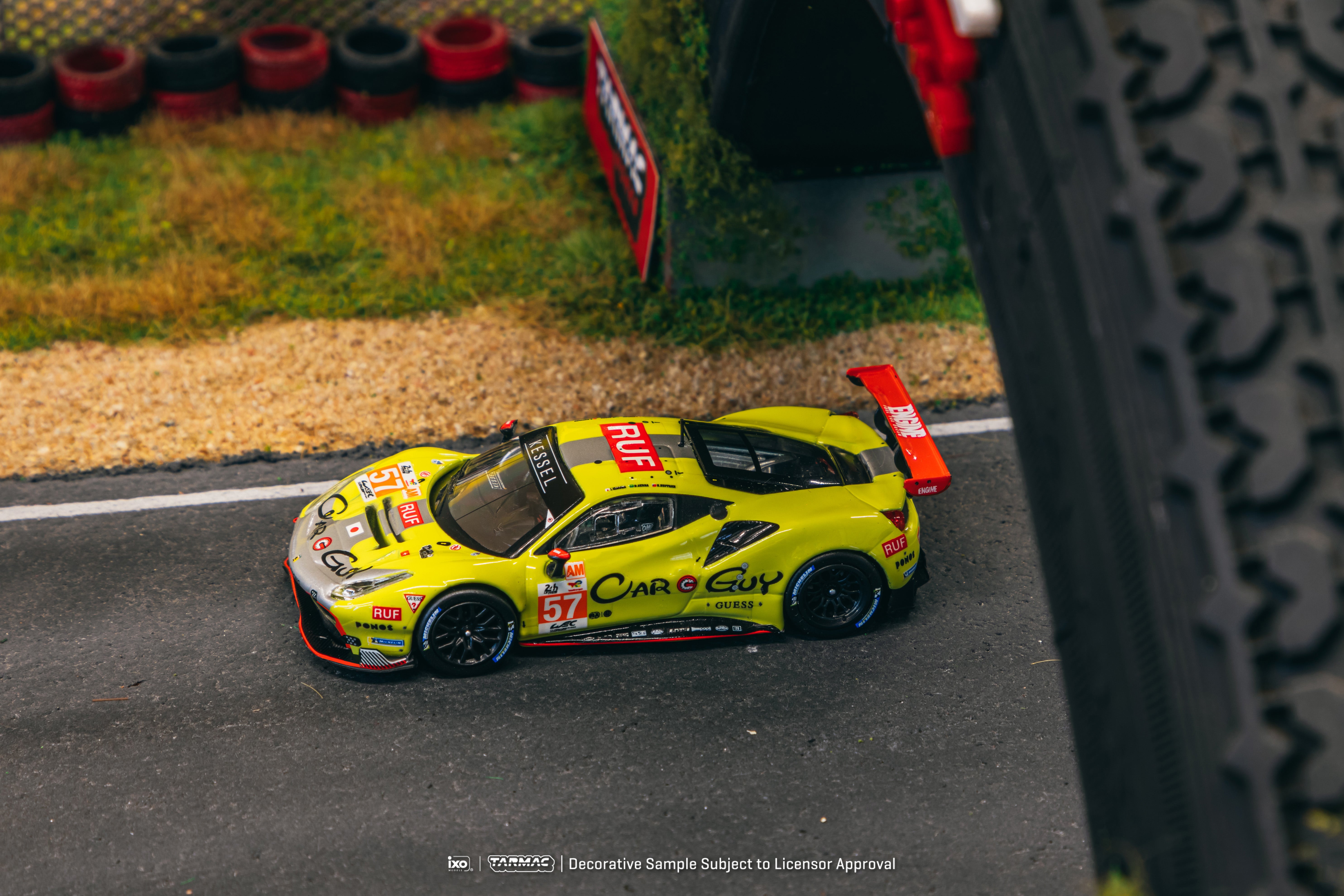 Tarmac Works 1/64 Scale Ferrari 488 GTE Le Mans 24 Hours 2023 #57 Diecast Model Car - Perfect for Collectors, Racing Fans & Display Cases