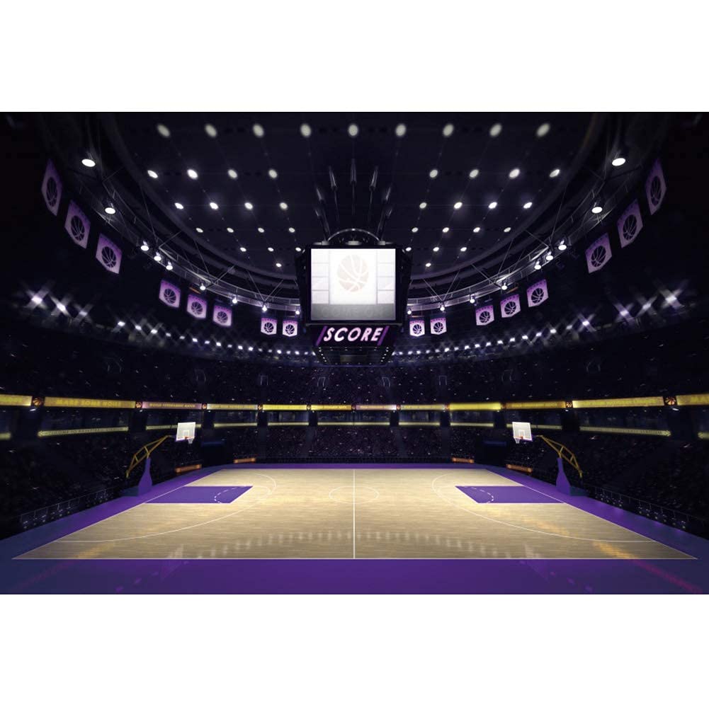CSFOTO 8x6ft Basketball Court Backdrop - Sports Party Decor for Kids & Adults