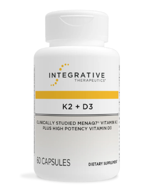 Vitamin K2 + D3 Supplement - 60 Capsules for Bone & Heart Health - Supports Immune System & Calcium Absorption | Ideal for Adults & Seniors