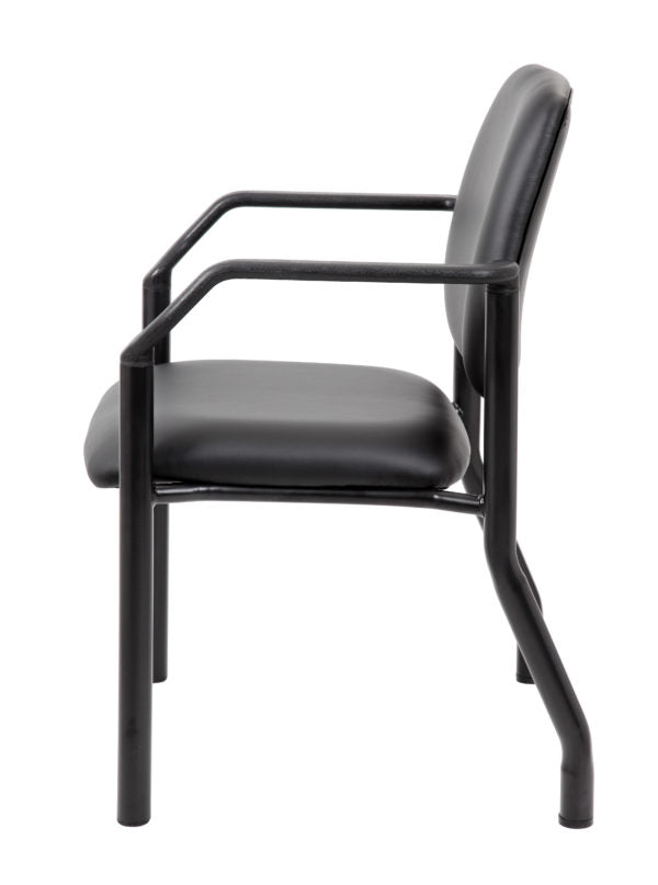 Boss Mid Back Guest Chair with 300 lb Weight Capacity - Antimicrobial Vinyl Office Chair B9591AM - Perfect for Reception Areas, Conference Rooms & Home Offices