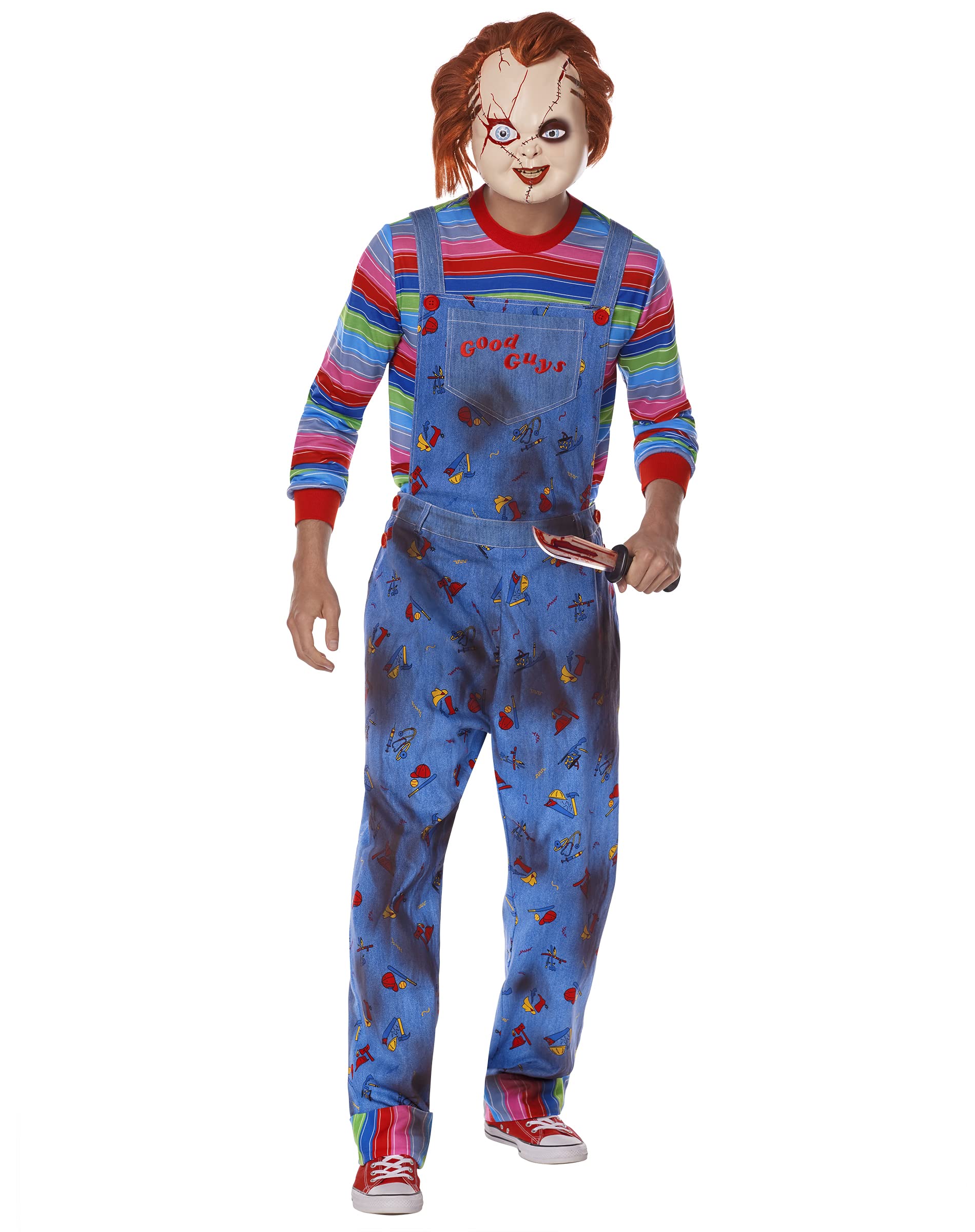 Chucky Deluxe Adult Costume - Officially Licensed Halloween Horror Cosplay for Parties
