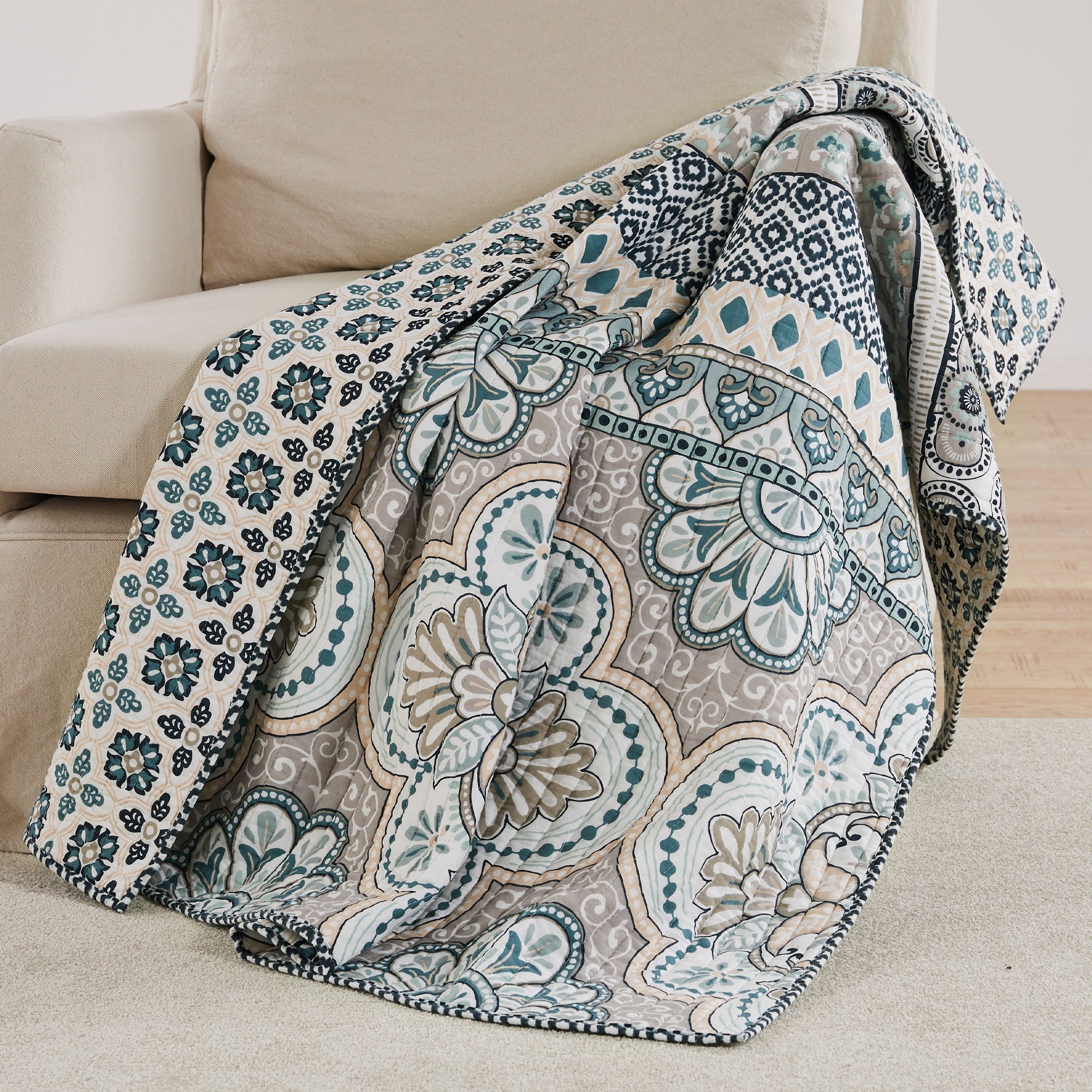 Addie Quilted Throw Blanket - Soft Cozy Bedspread for Couch, Bed & Sofa - Perfect for Winter Nights, Home Decor & Gift Giving