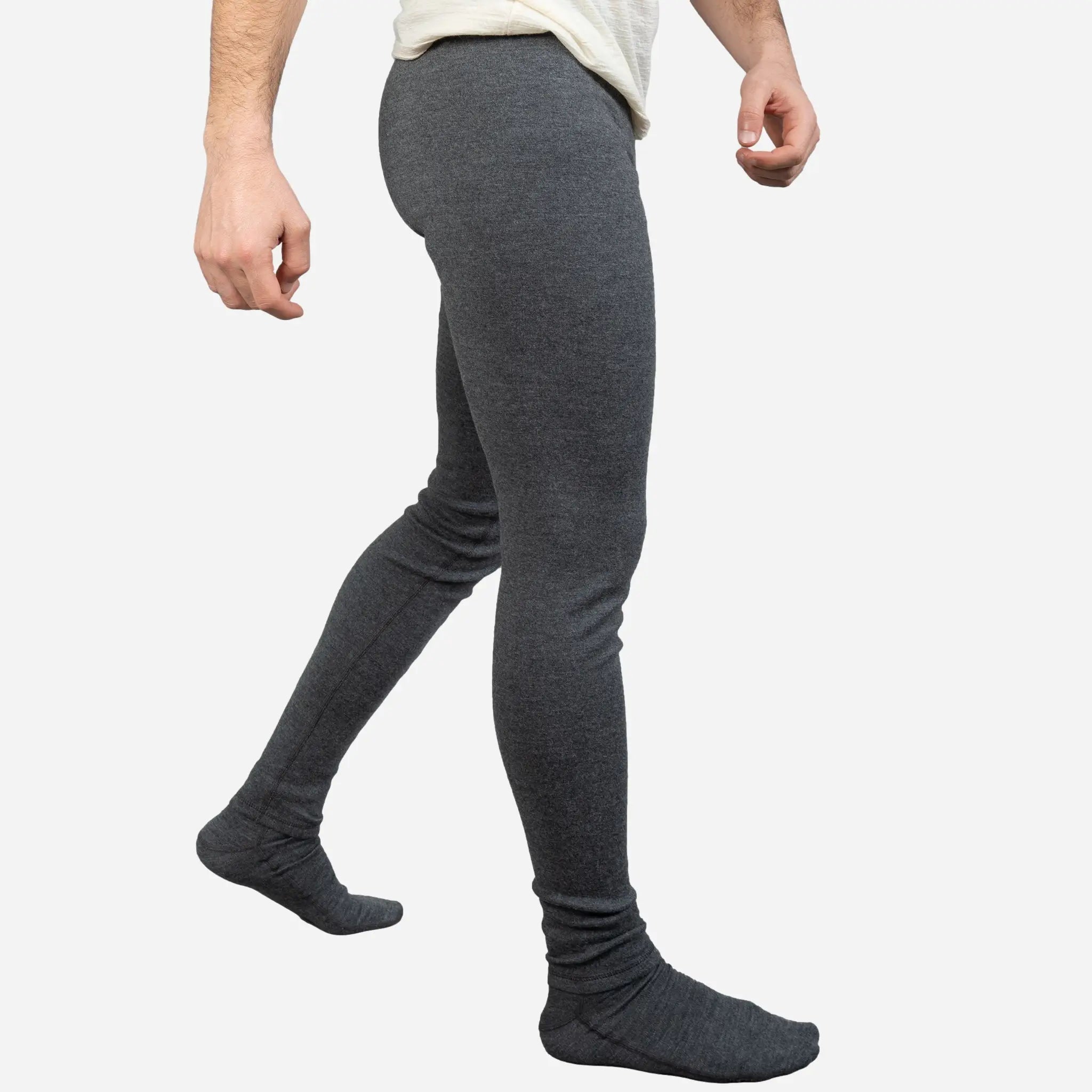 Men's Alpaca Wool Leggings - 420 Midweight Thermal Base Layer for Hiking, Skiing & Winter Outdoor Activities