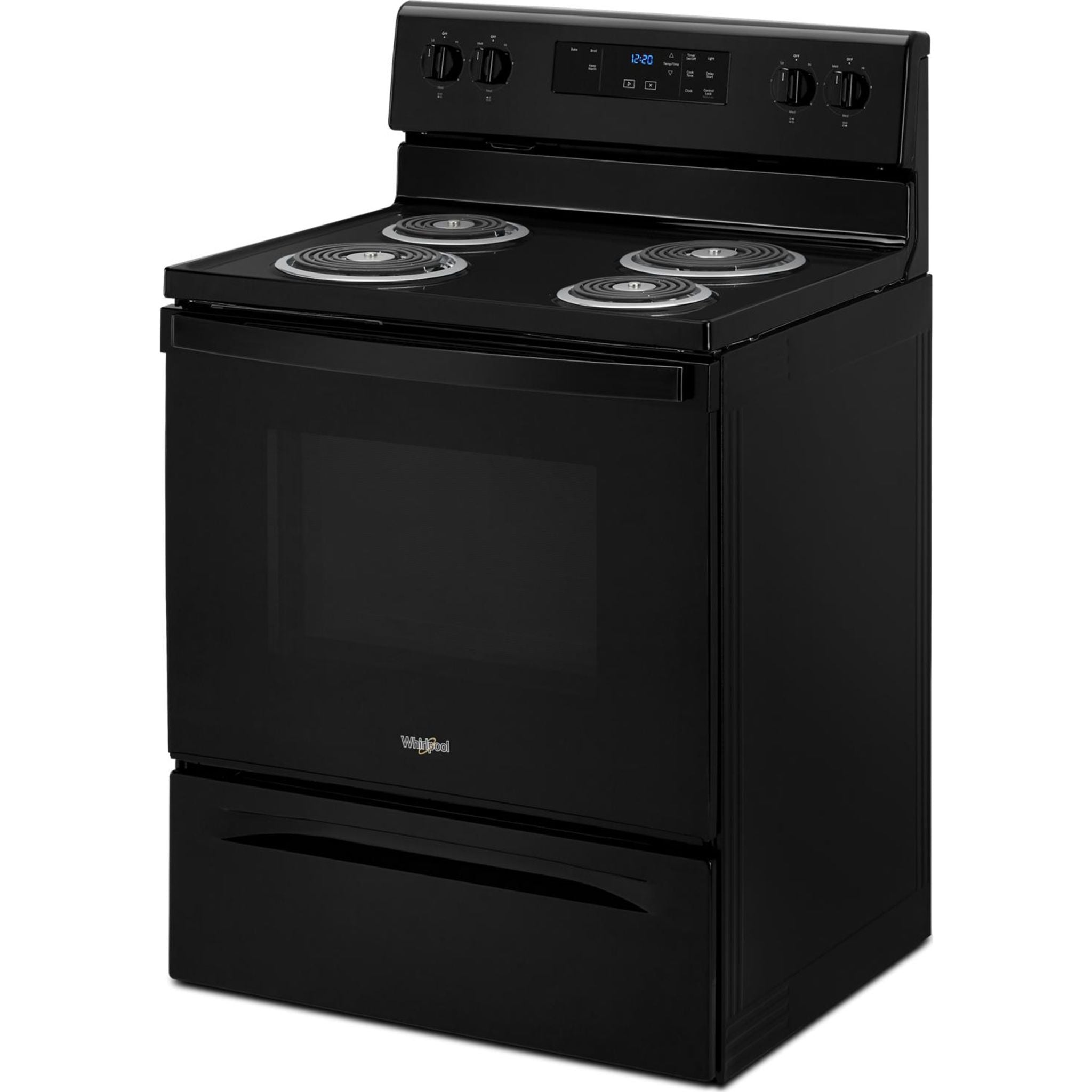 Whirlpool 30 Inch Electric Range with 5 Burners - Black (Model YWFC150M0JB) | Perfect for Home Kitchen Cooking, Baking & Family Meals
