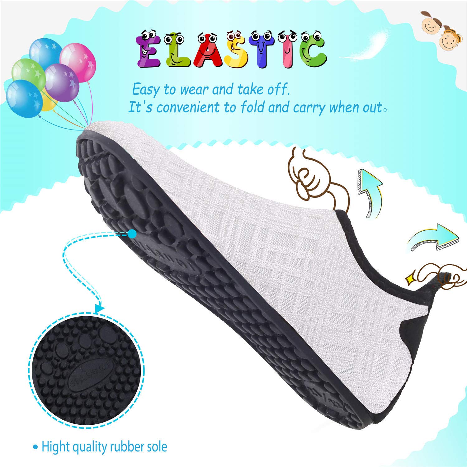 Storeofbaby Quick Dry Baby Water Shoes for Boys & Girls - Barefoot Aqua Socks for Swimming, Beach, Pool, and Outdoor Water Activities