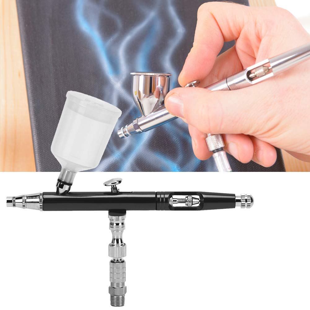 Mini Airbrush Gun Set for Painting & Cake Decorating - Adjustable Spray Gun for DIY Art, Crafts & Baking (Black) | Perfect for Home, Hobby & Professional Use