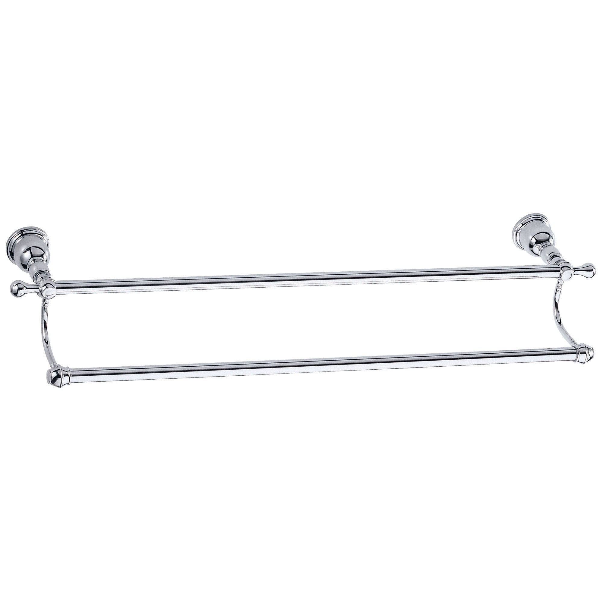 Danze Opulence 24-Inch Chrome Double Towel Bar - Traditional Style Bathroom Towel Rack for Bath, Shower, and Spa Use