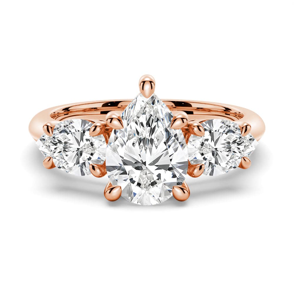 Exquisite Pear Shaped Three Stone Moissanite Engagement Ring for Women - Perfect for Proposals, Weddings & Anniversary Gifts