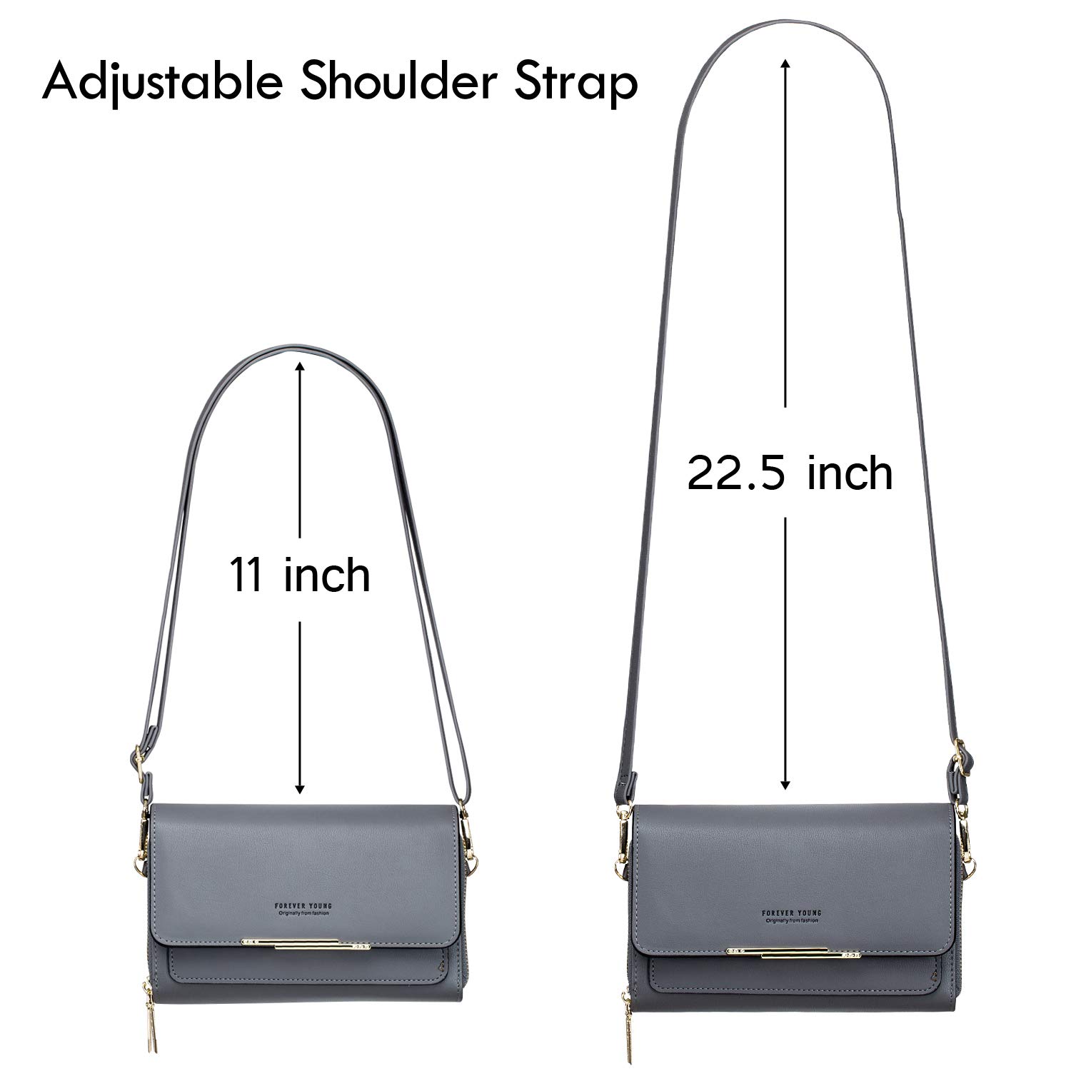 Women's Small Crossbody Bag with Credit Card Slots - Stylish Shoulder Purse for Phone & Wallet - Perfect for Everyday Use, Travel & Shopping