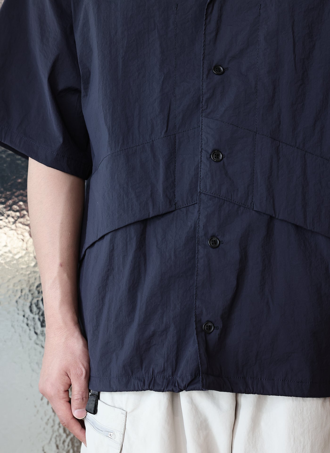Stylish Nylon Polyester Business Casual Shirt Jacket for Men - Lightweight Open Collar Blazer for Office, Travel & Outdoor Wear