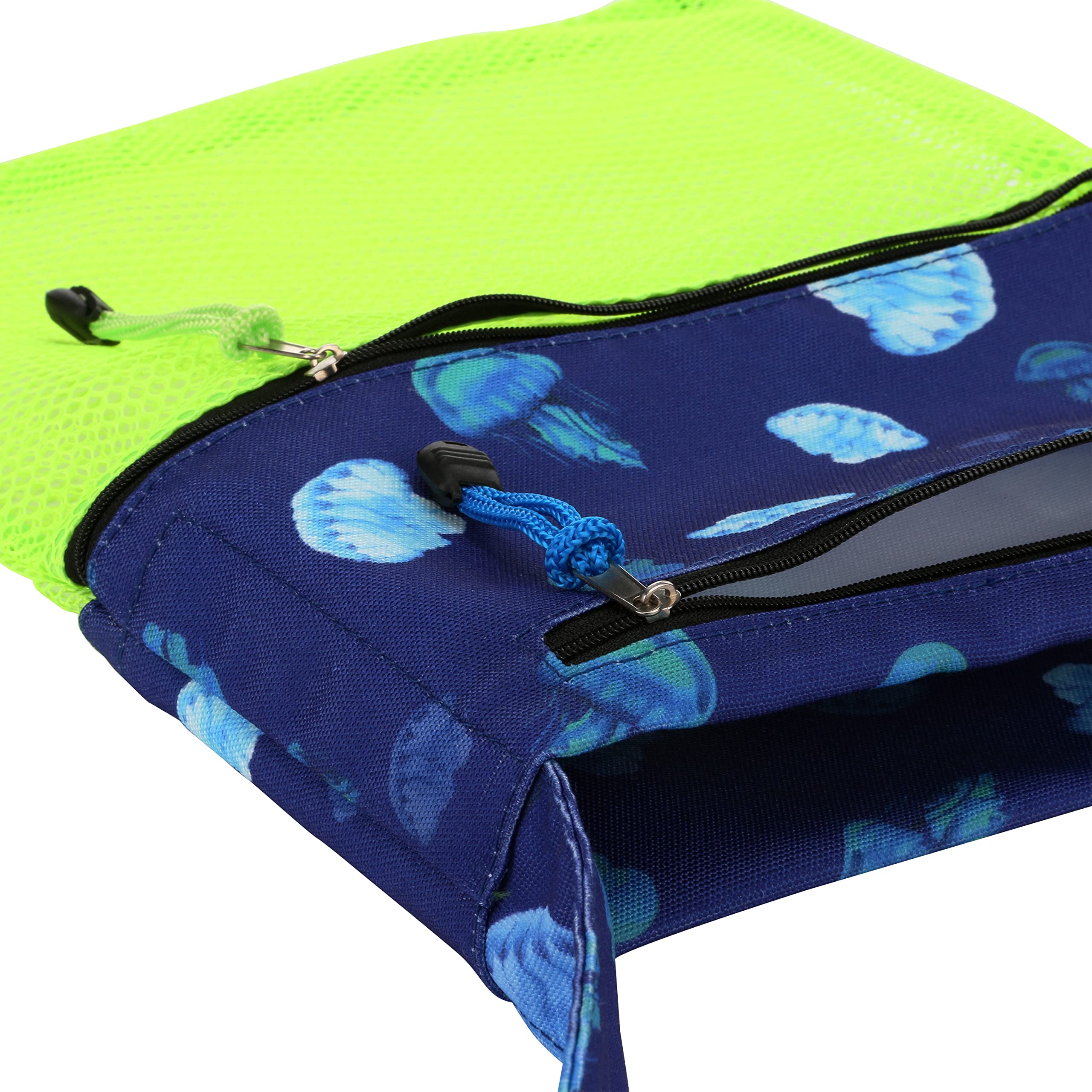 Premium 3-Pocket Sand Dipper Shell Collecting Beach Bag - Luxury Cotton Limited Edition Prints for Seashell Hunting, Beachcombing & Coastal Vacations