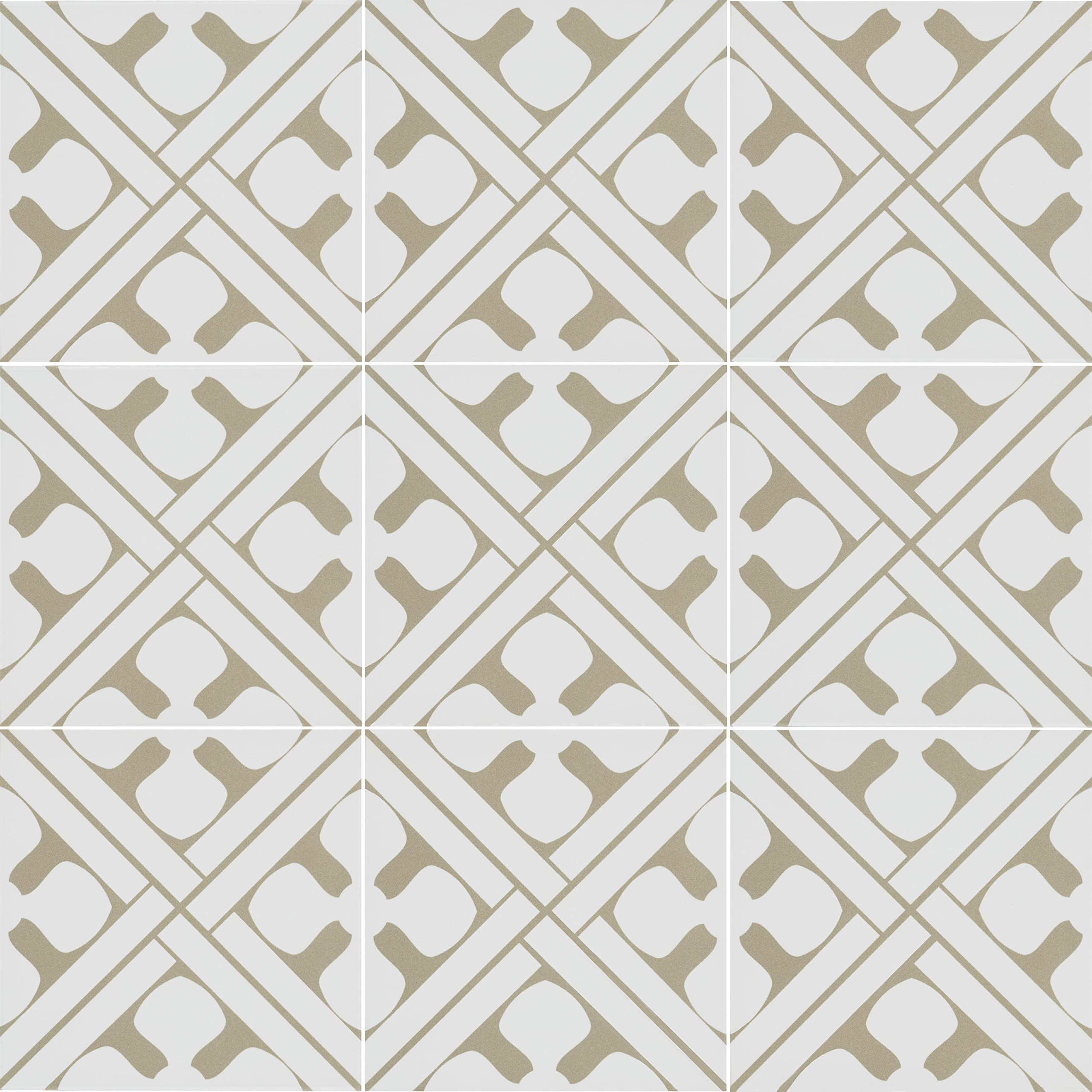MSI Elora 8x8 Inch Encaustic Matte Porcelain Tile - Waterproof Floor & Wall Tile for Bathroom, Kitchen Backsplash, Shower, Accent Wall - Perfect for Modern Home Decor & Commercial Spaces