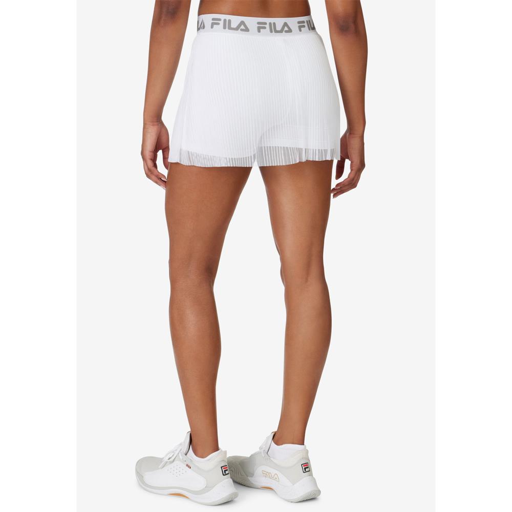 Fila Women's Essentials Illusion Skort - White Tennis Skirt with Built-in Shorts for Running, Golf & Workout | Comfortable Athletic Wear