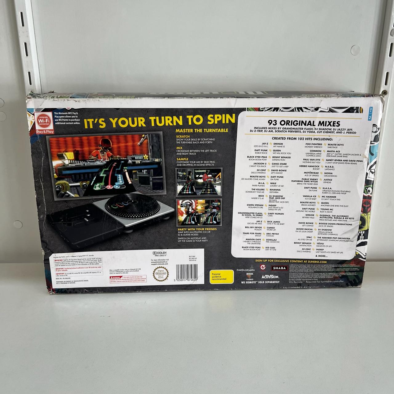 DJ Hero Turntable Controller Bundle with Game for Nintendo Wii - Complete Boxed Set - Perfect for Music Gaming Parties & DJ Simulation Fun
