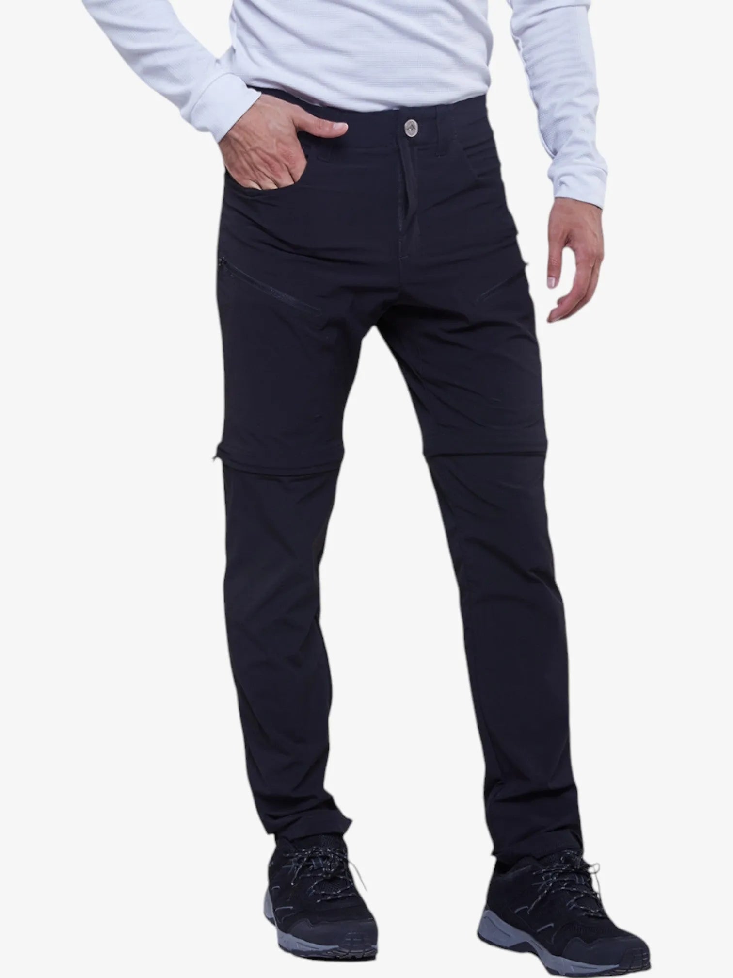 Katmandu Trekking Convertible Pants for Men - Black Mountain Hiking & Outdoor Adventure Gear - Perfect for Camping, Travel & Backpacking