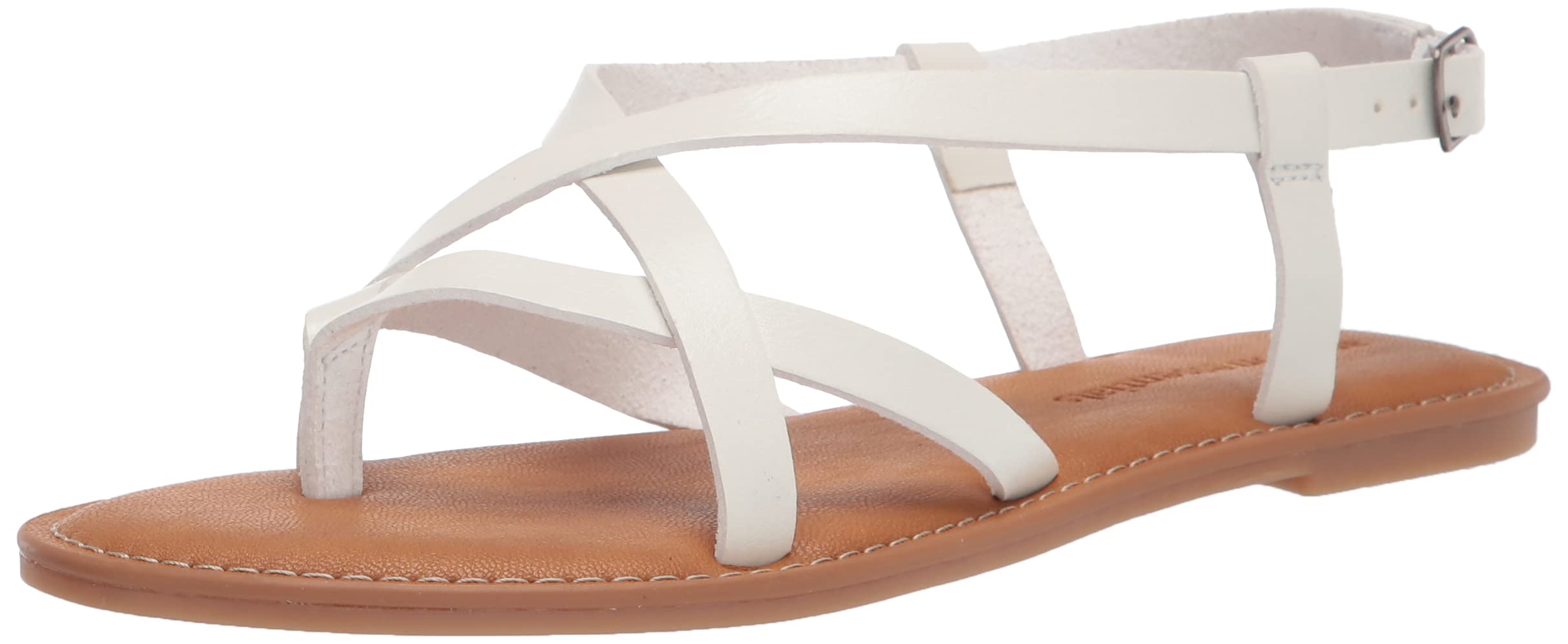 Amazon Essentials Women's Casual Strappy Sandals - Comfortable Summer Flat Sandals for Women, Breathable Lightweight Beach Walking Shoes | Perfect for Vacation, Poolside, and Everyday Wear
